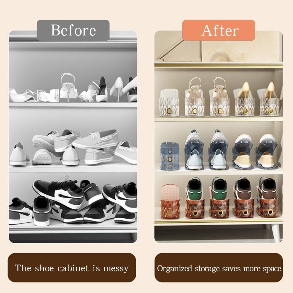 15 Organizadores de Zapatos WMBOOX Apilables Transparentes