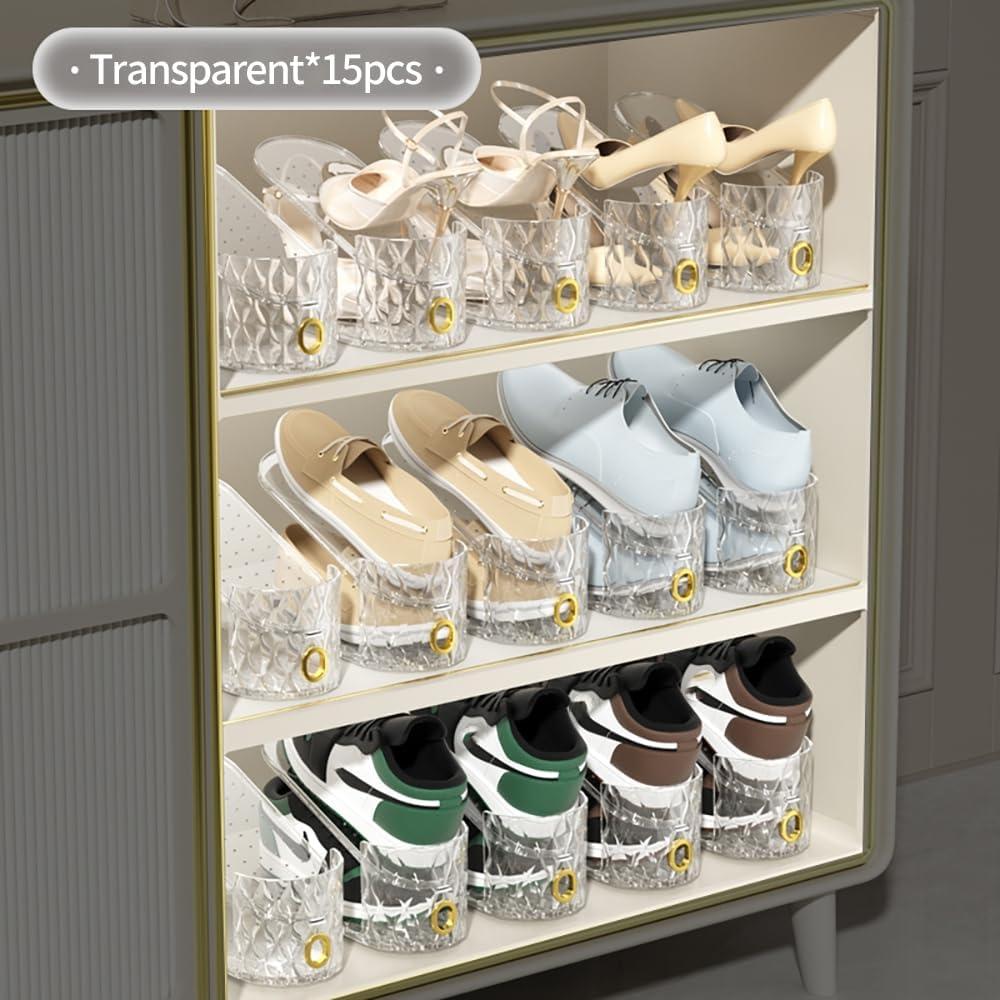15 Organizadores de Zapatos WMBOOX Apilables Transparentes