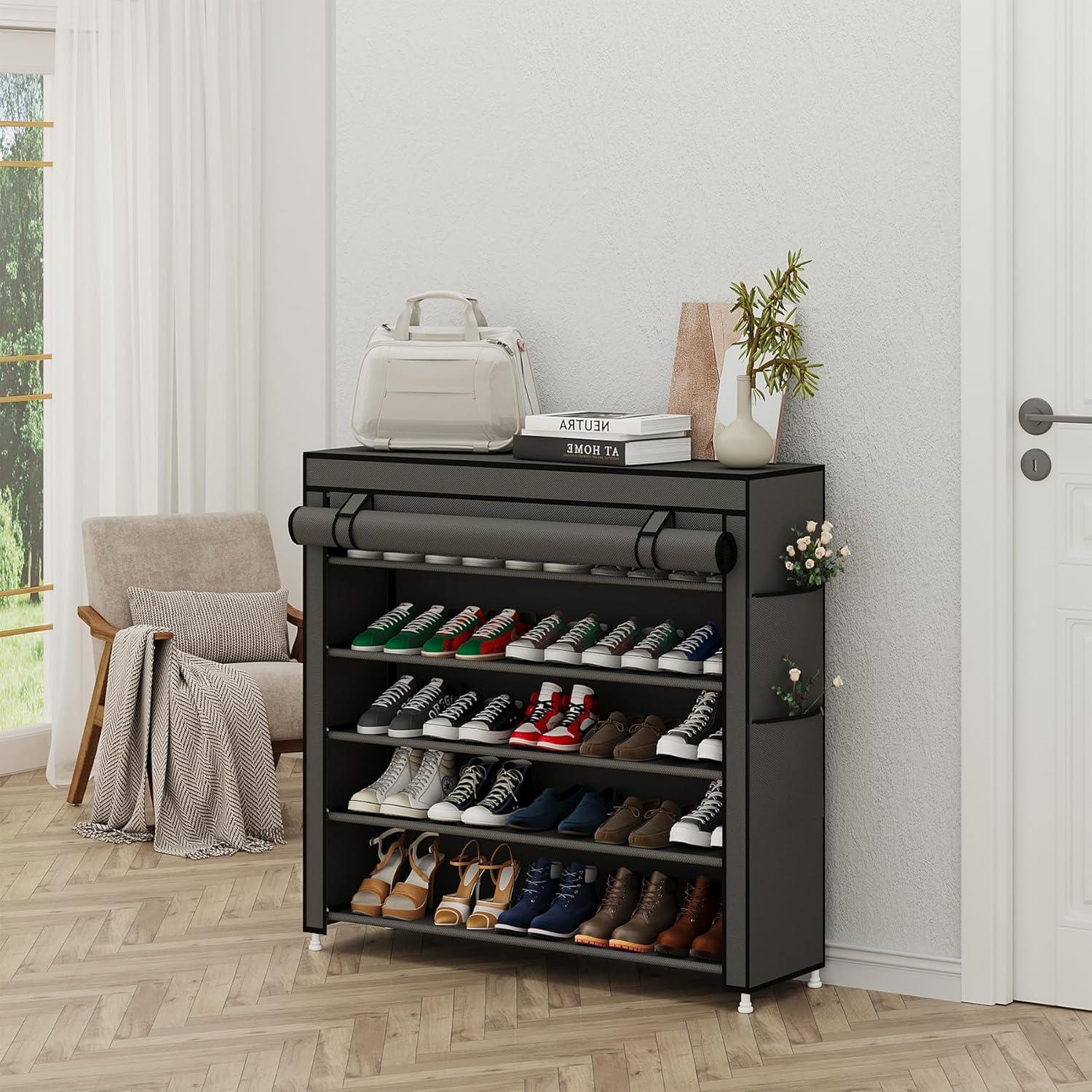 Organizador de Zapatos Calmootey 5 Niveles 25 Pares Gris