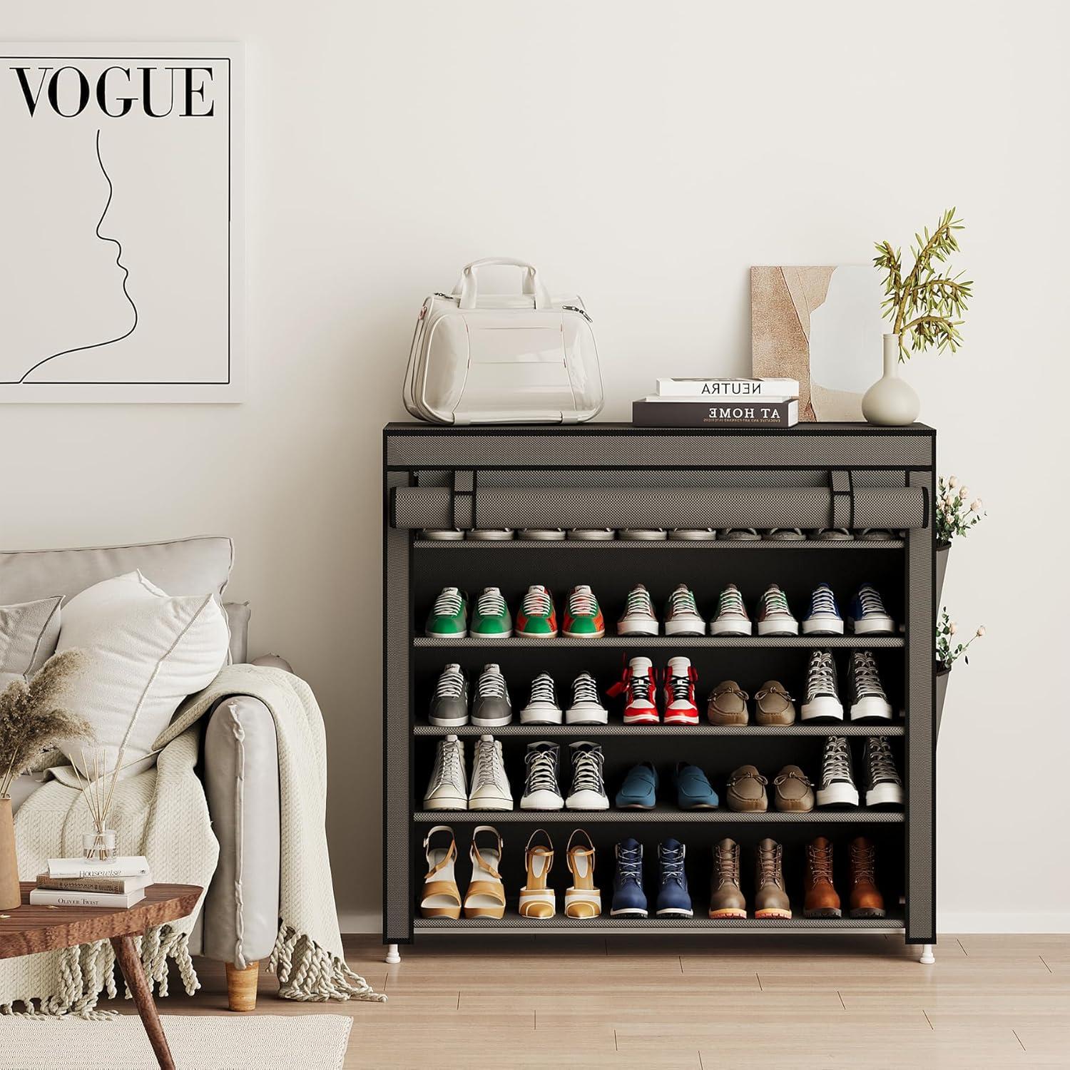 Organizador de Zapatos Calmootey 5 Niveles 25 Pares Gris