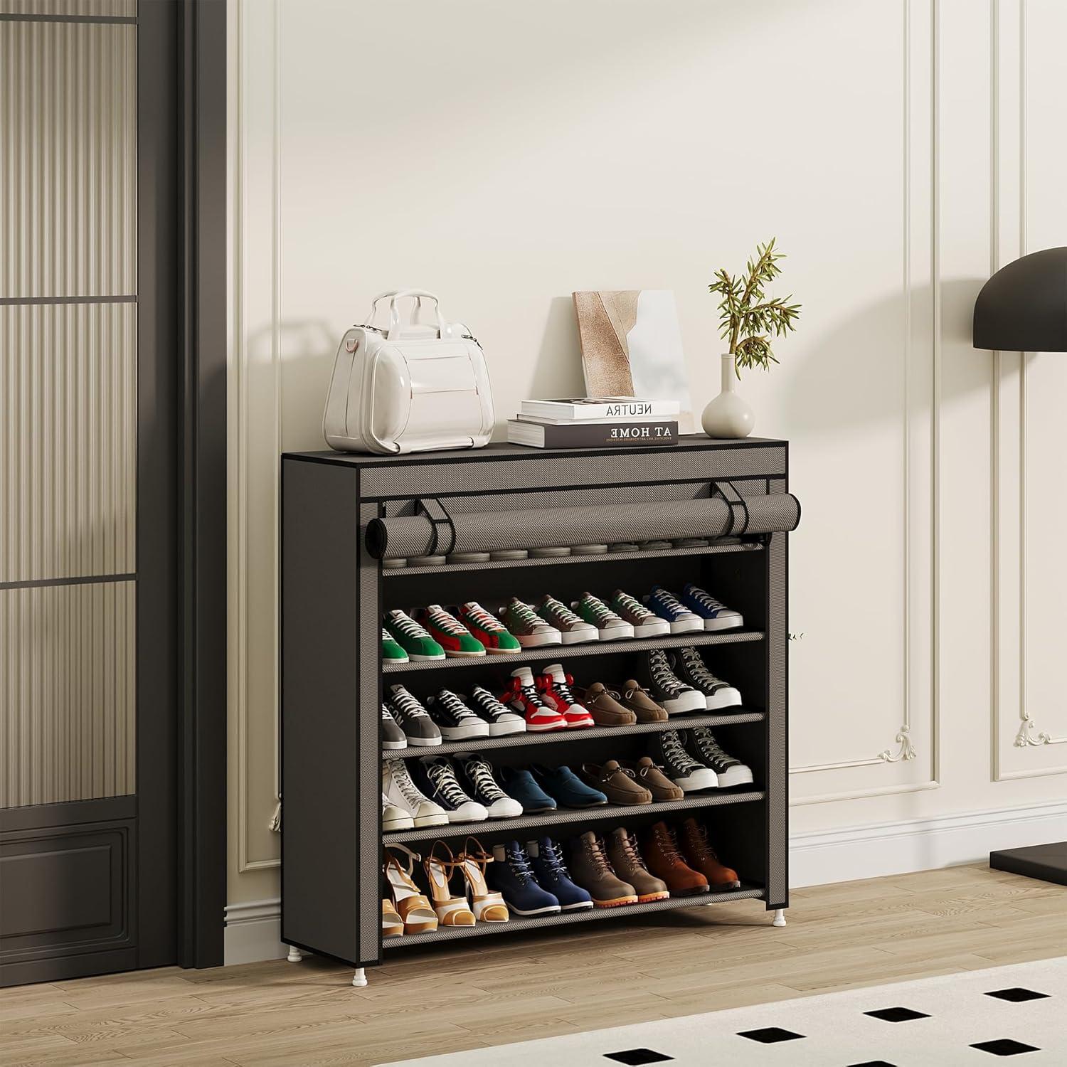 Organizador de Zapatos Calmootey 5 Niveles 25 Pares Gris