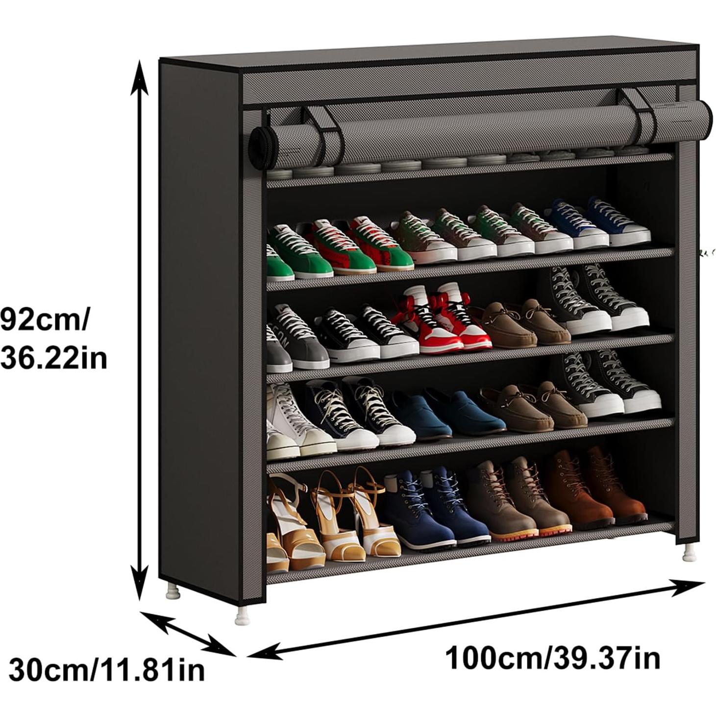 Organizador de Zapatos Calmootey 5 Niveles 25 Pares Gris