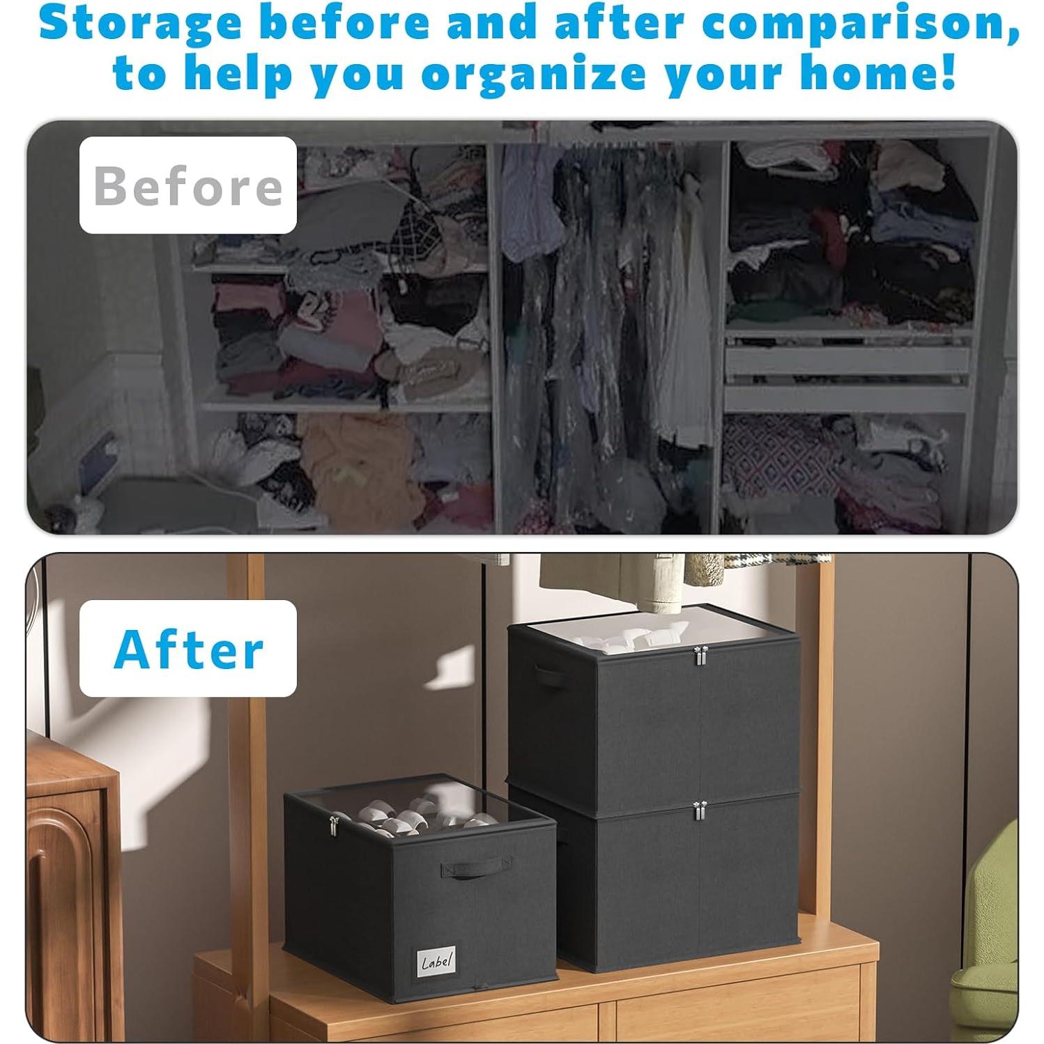 Organizador de Zapatos CYhom 2 Piezas 42x32x31cm Negro