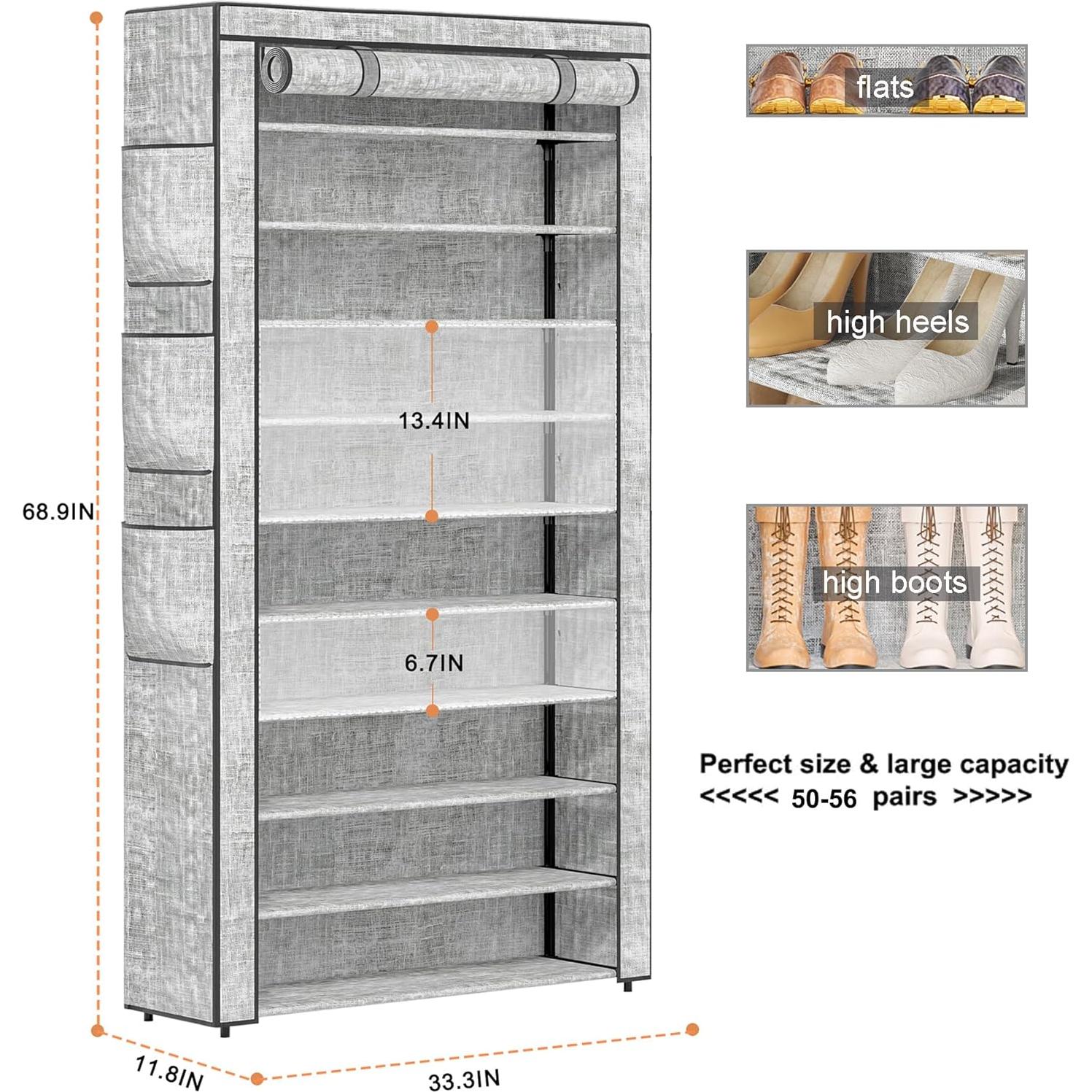 Estante para zapatos OYREL 10 niveles gran capacidad 50-56 pares