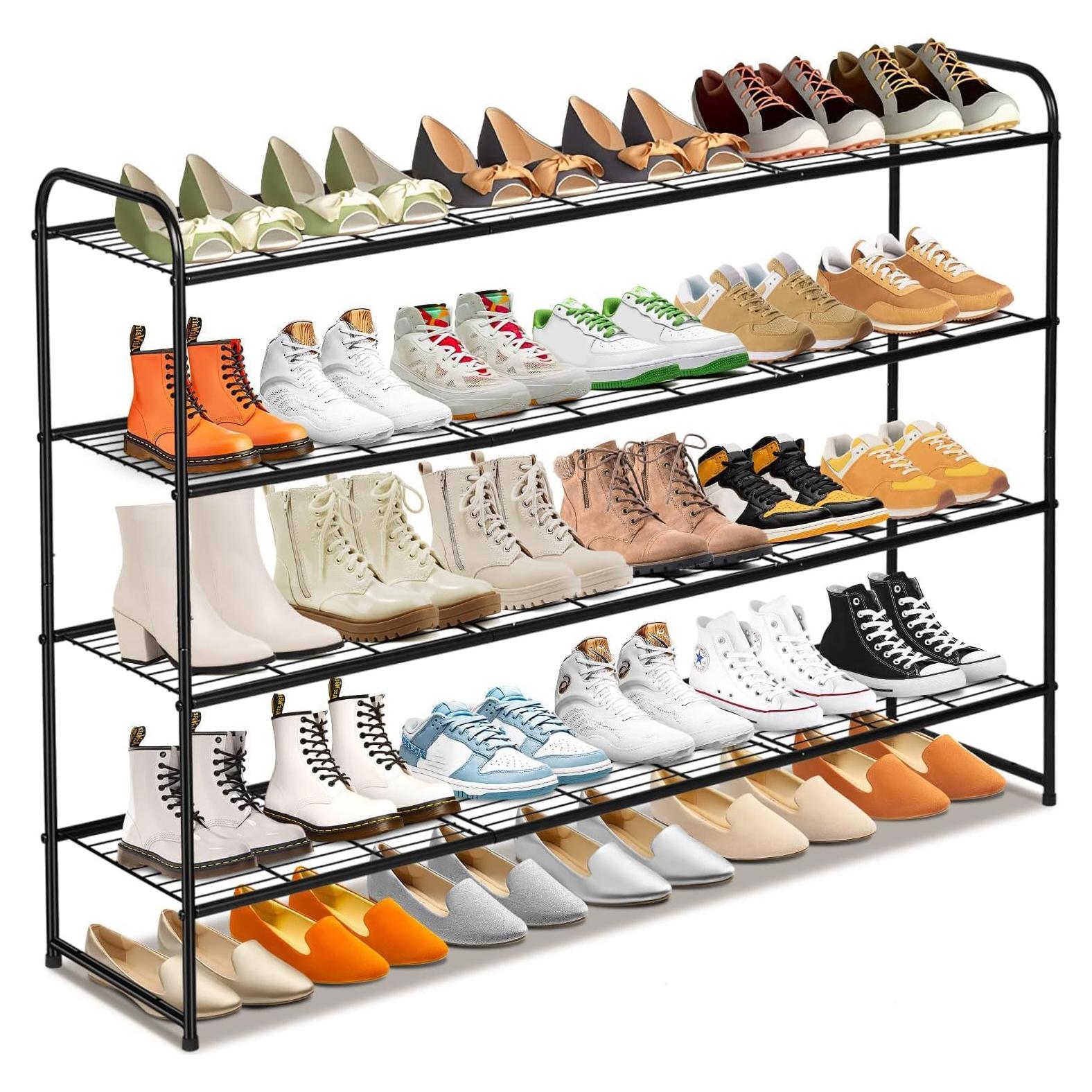 Estante Organizador de Zapatos CORDERITO DURMIENTE 4 Niveles Negro