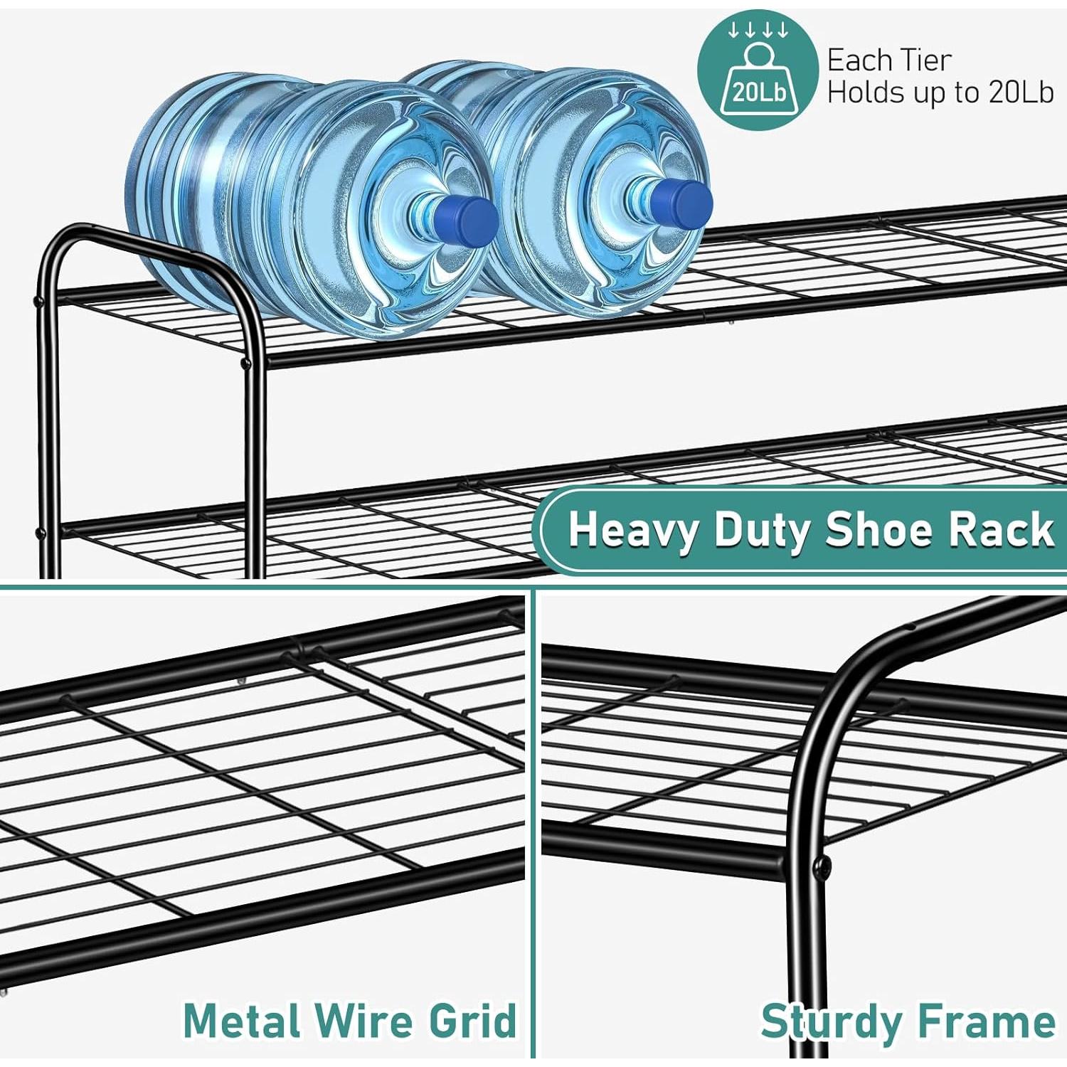 Estante Organizador de Zapatos CORDERITO DURMIENTE 4 Niveles Negro