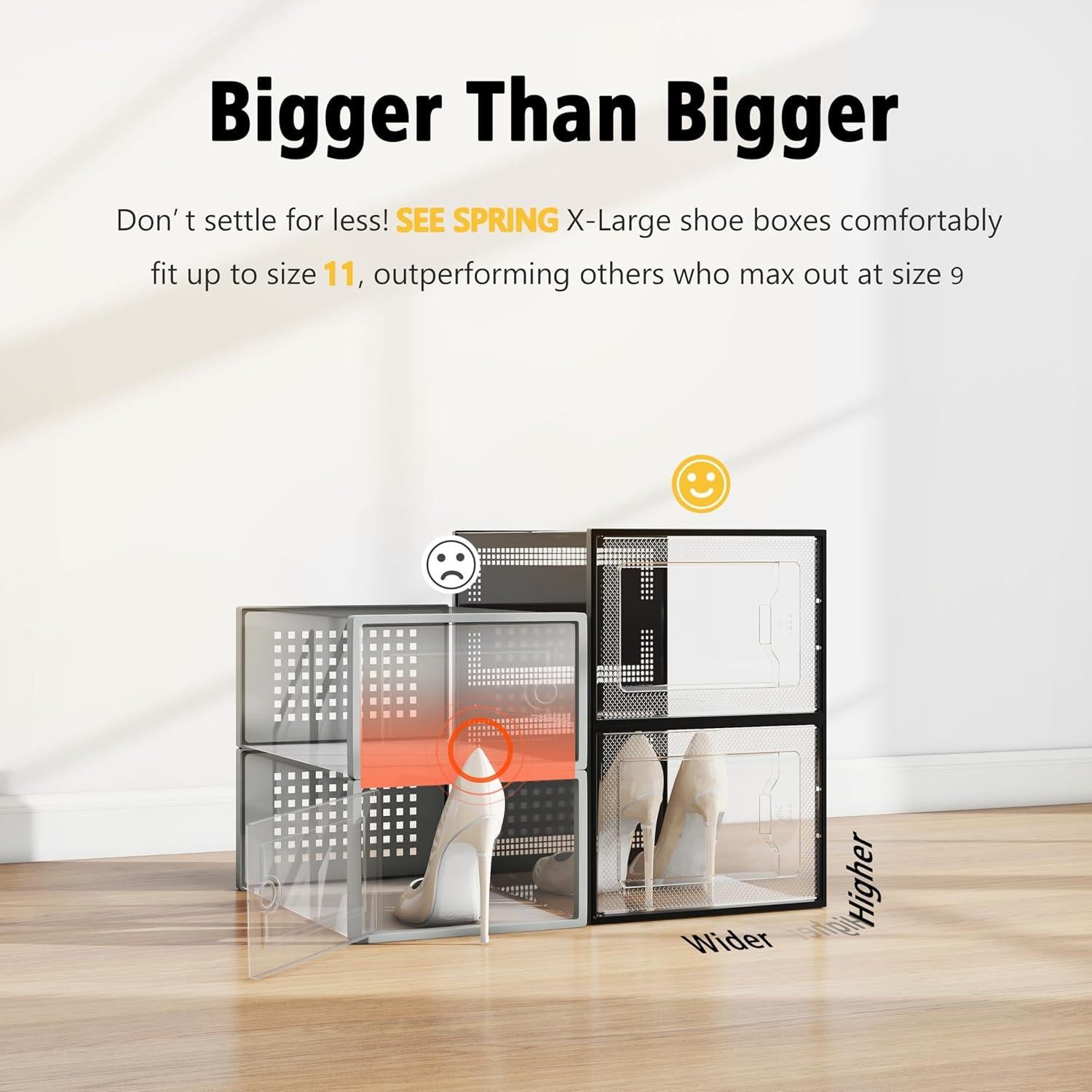 Caja de Almacenamiento de Zapatos VERANO X-Grande 12 Piezas