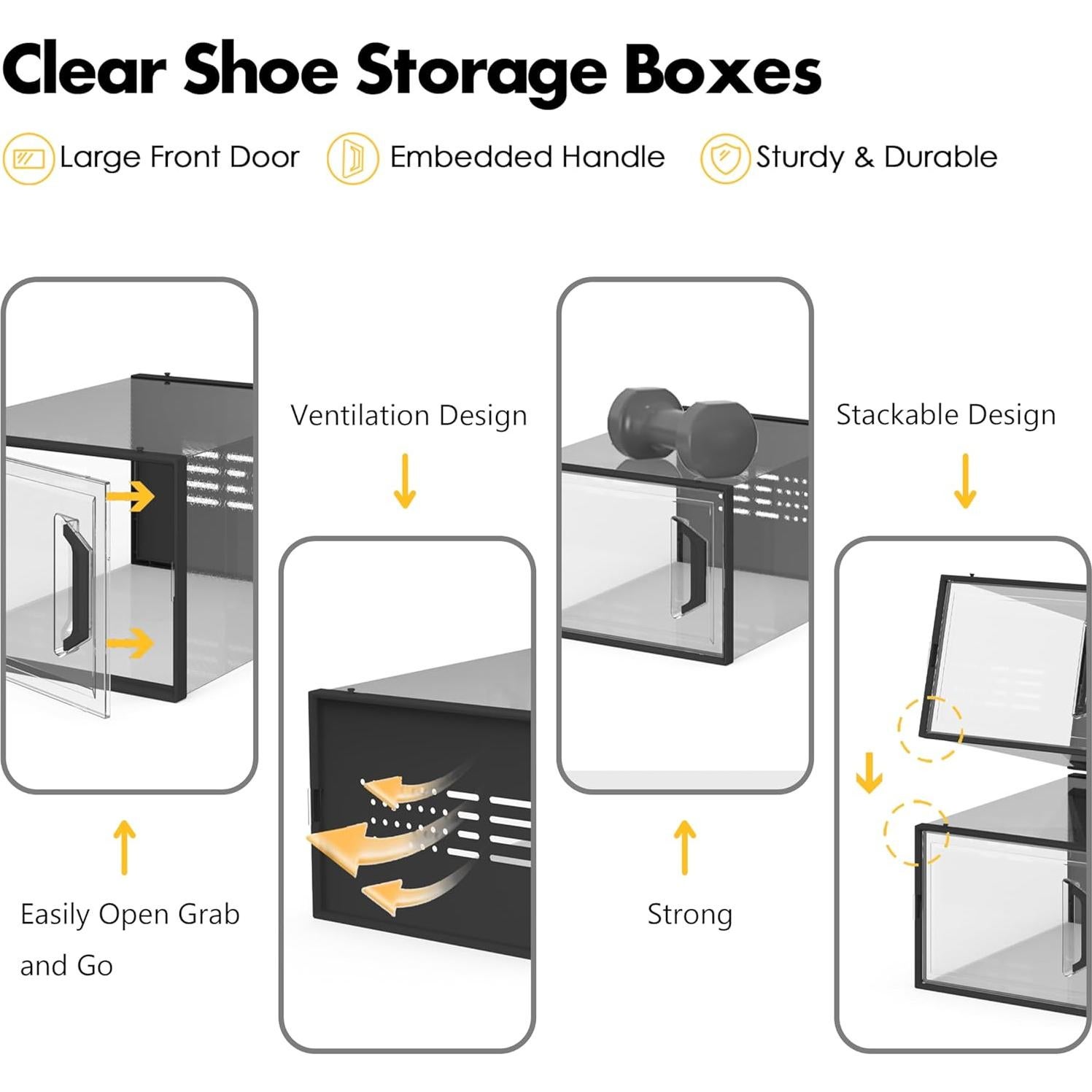 Caja de Almacenamiento de Zapatos VERANO X-Grande 12 Piezas