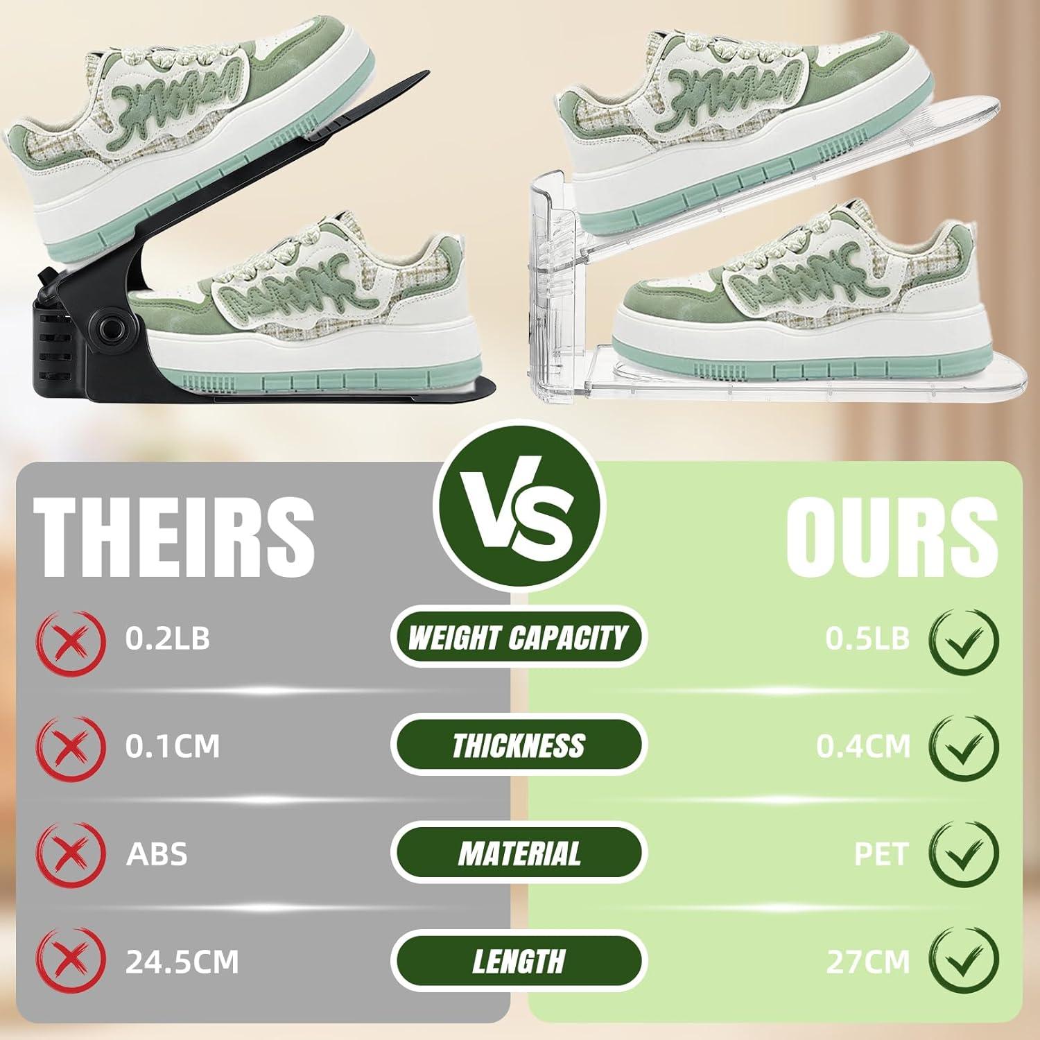 Organizador de Zapatos Transparente MOOKNAT - Paquete de 12