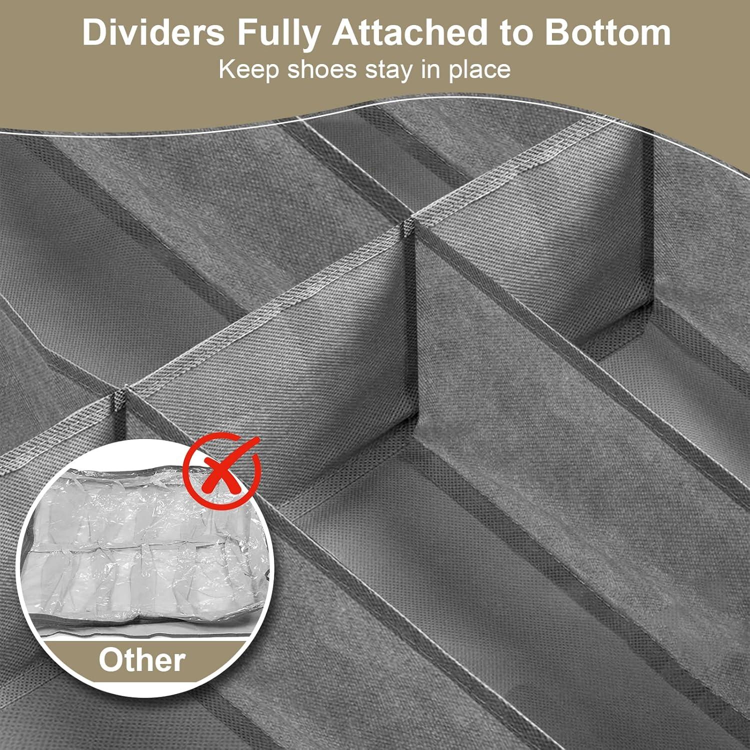 Organizador de Zapatos Homyfort para 32 Pares Gris Set de 2