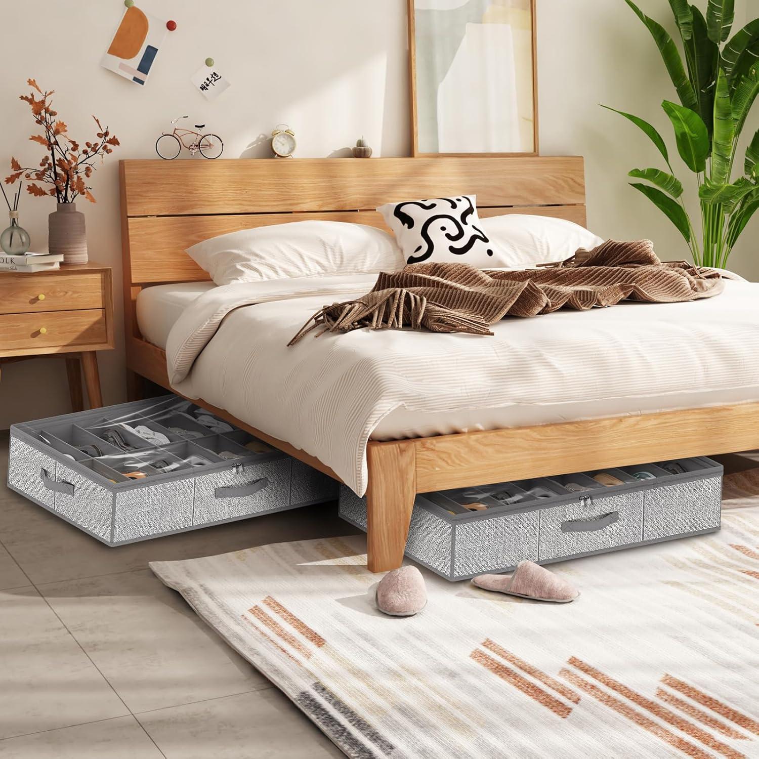 Organizador de Zapatos Homyfort para 32 Pares Gris Set de 2