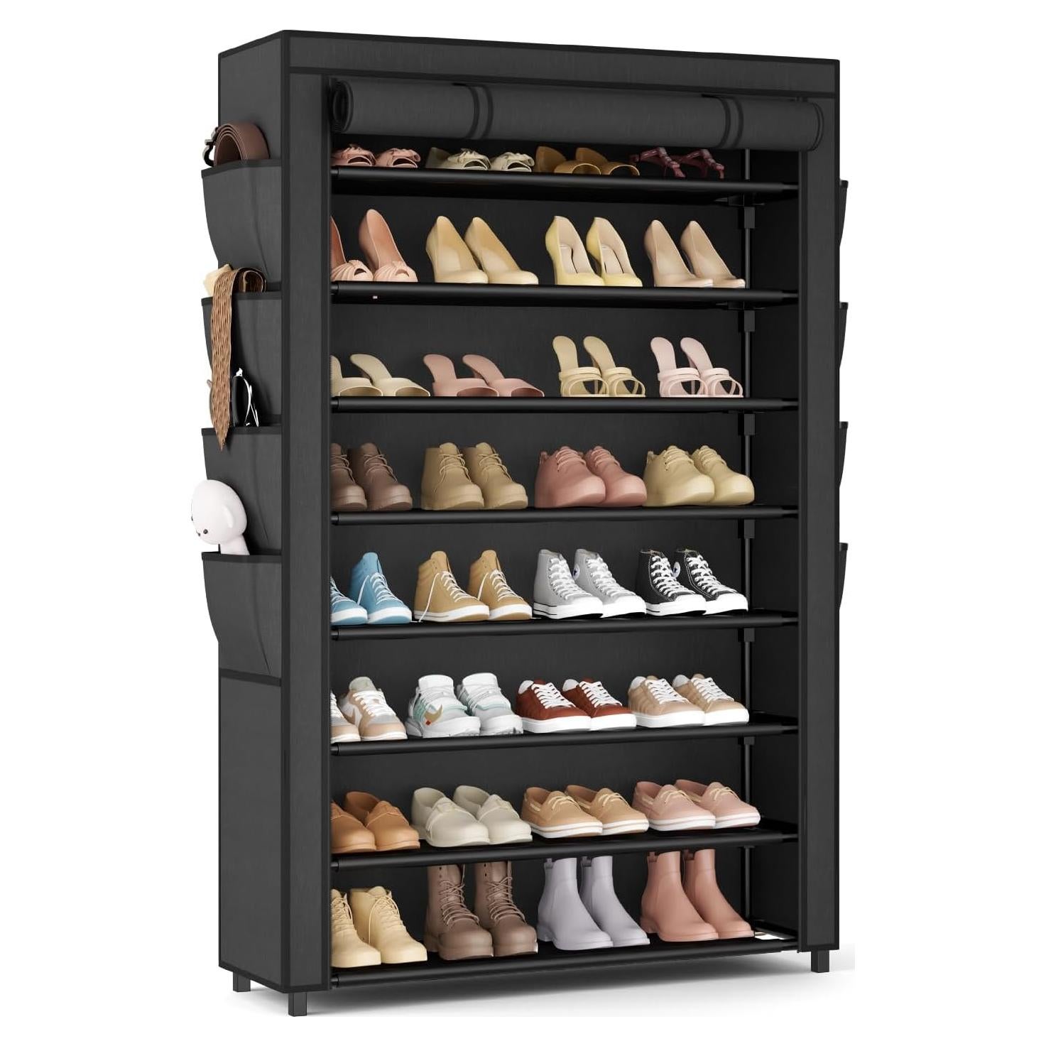 Estante para Zapatos VILICK 8 Niveles Organizador Negro