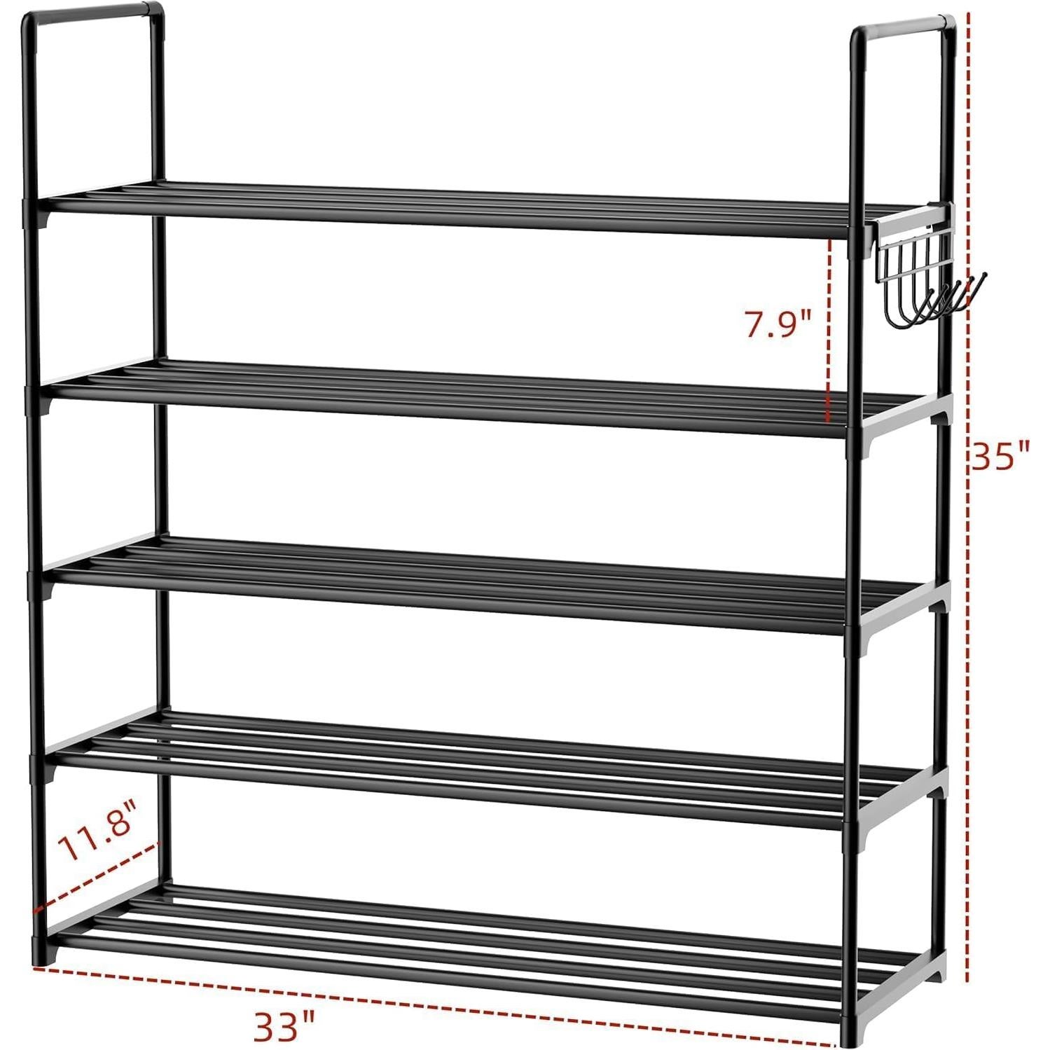 Estante Organizador de Zapatos Homicker 5 Niveles Metal 20-25 Pares