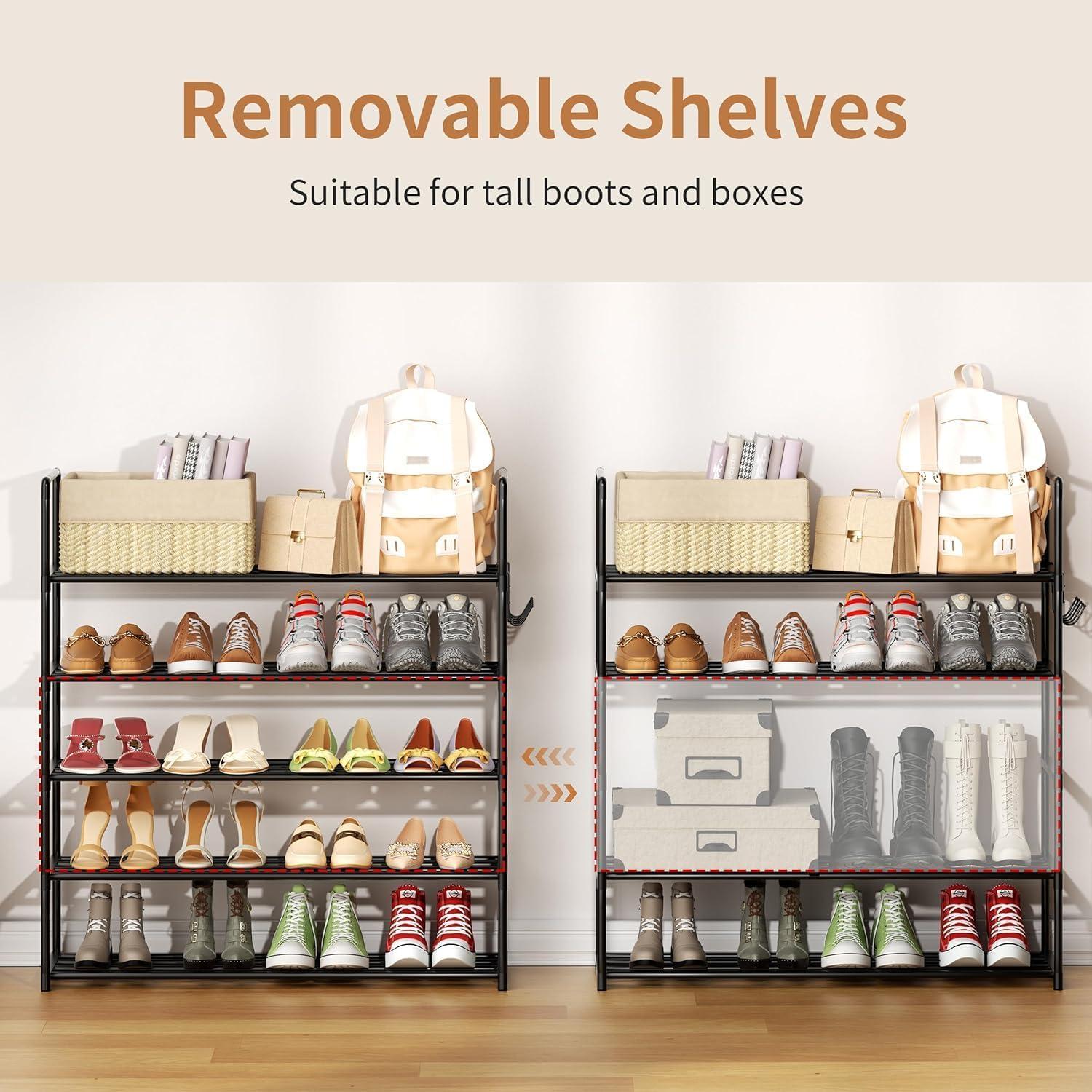 Estante Organizador de Zapatos Homicker 5 Niveles Metal 20-25 Pares