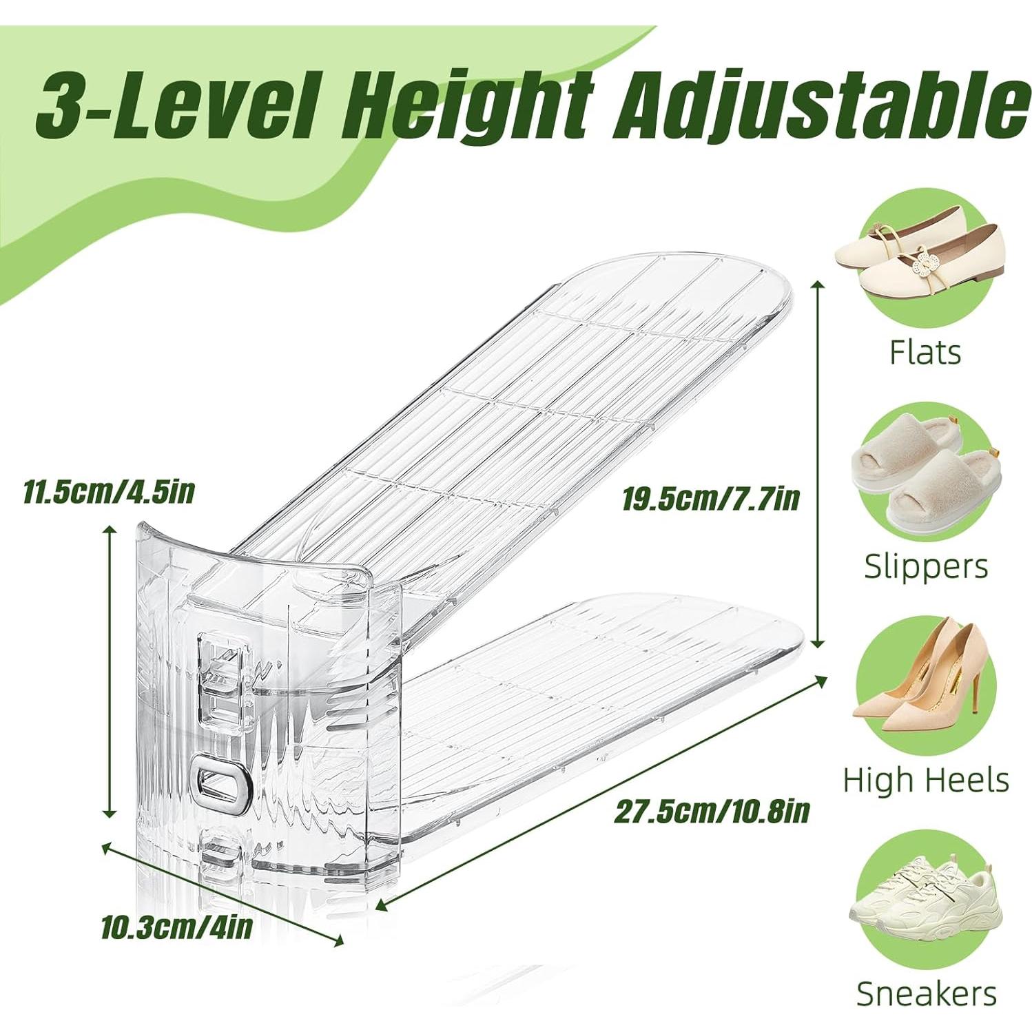 Organizador de Zapatos Transparente MOVDEET 12 Piezas Ajustable