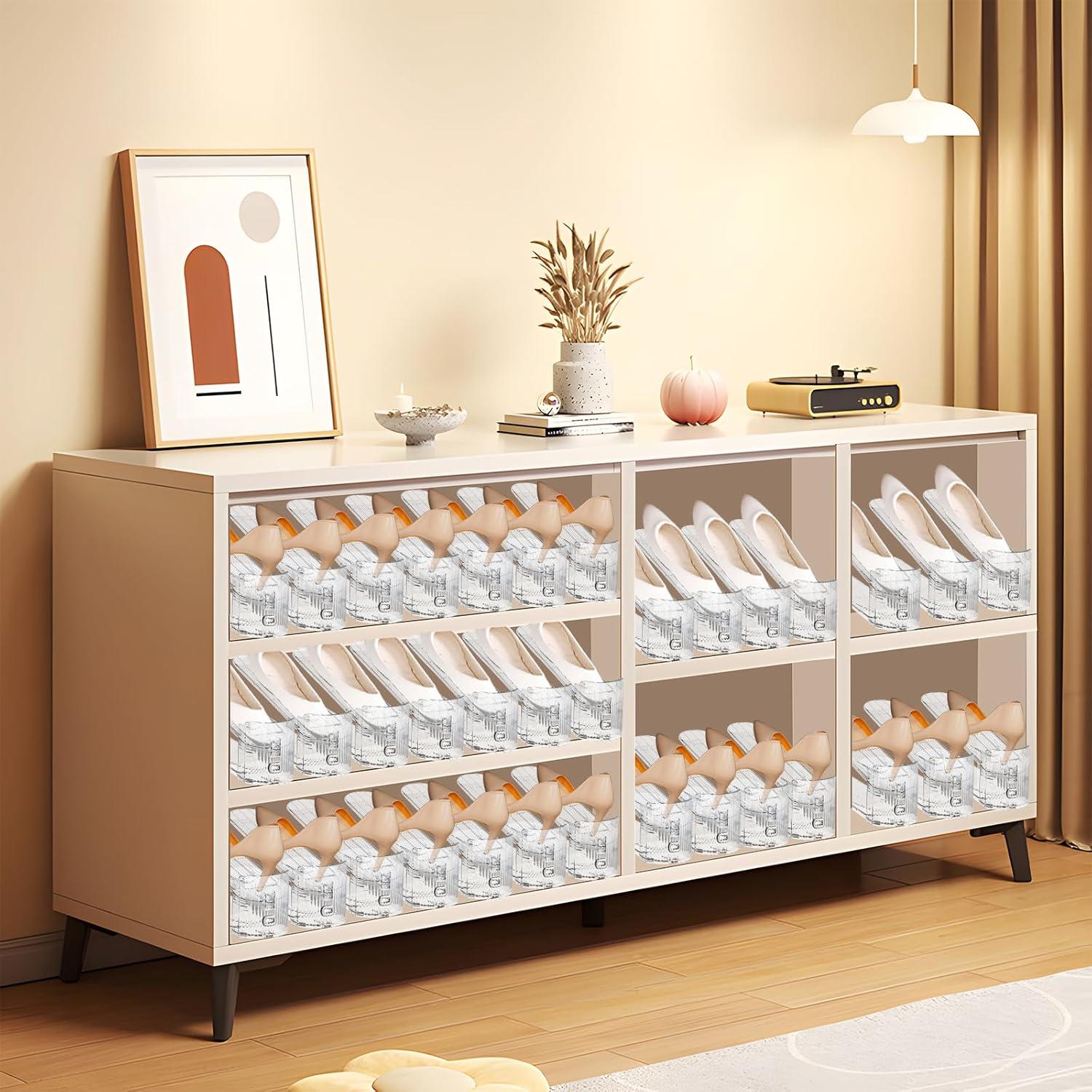 Organizador de Zapatos Transparente MOVDEET 12 Piezas Ajustable