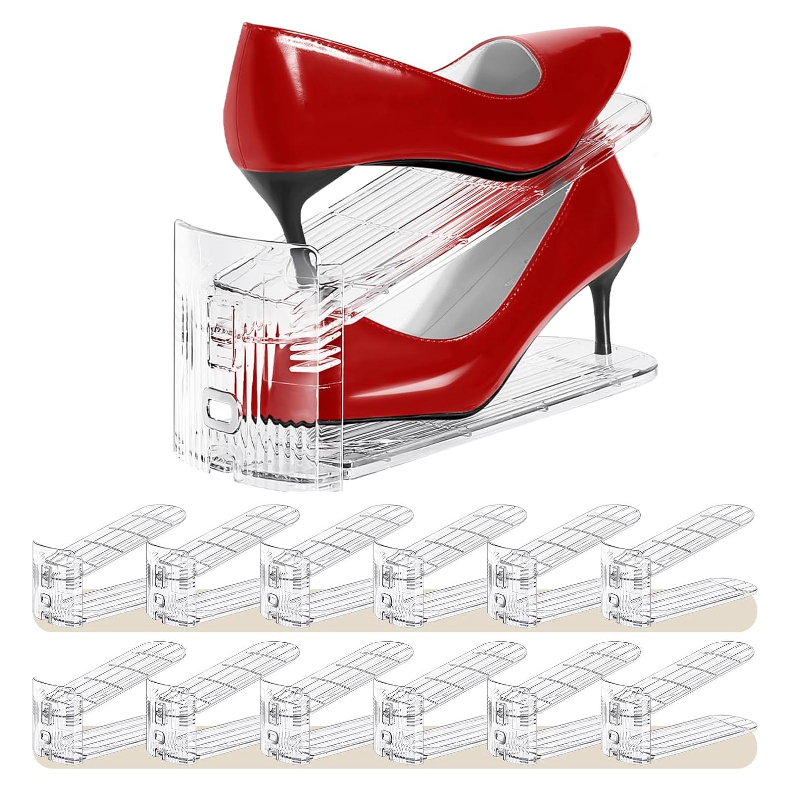 Organizador de Zapatos 12 Pack Tgzwme - Apiladores Ajustables