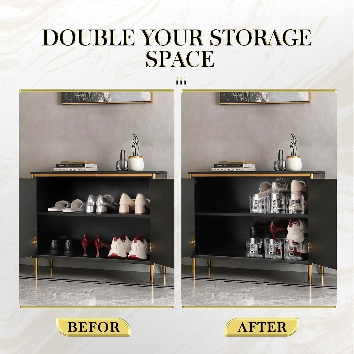 Organizador de Zapatos 12 Pack Tgzwme - Apiladores Ajustables