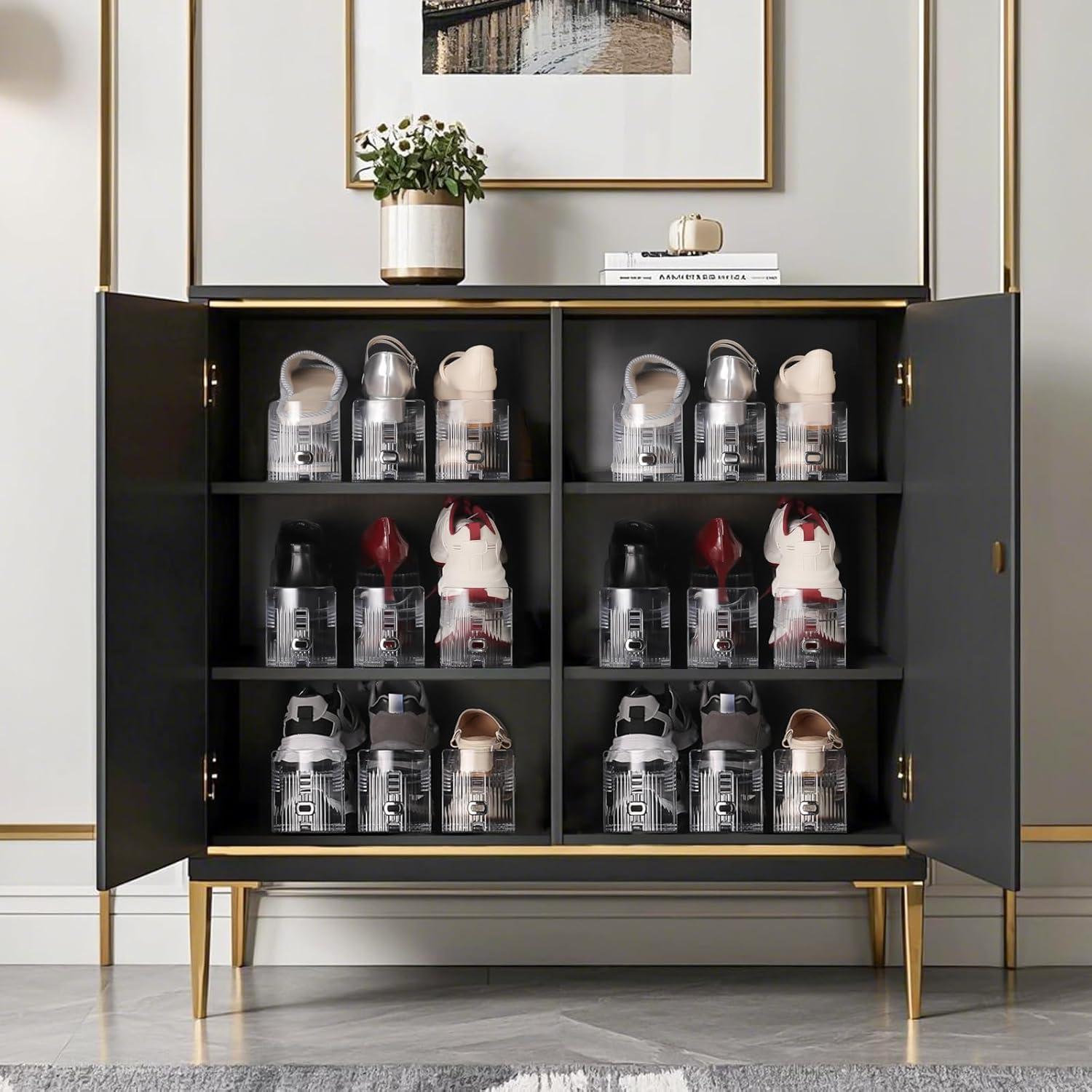 Organizador de Zapatos 12 Pack Tgzwme - Apiladores Ajustables