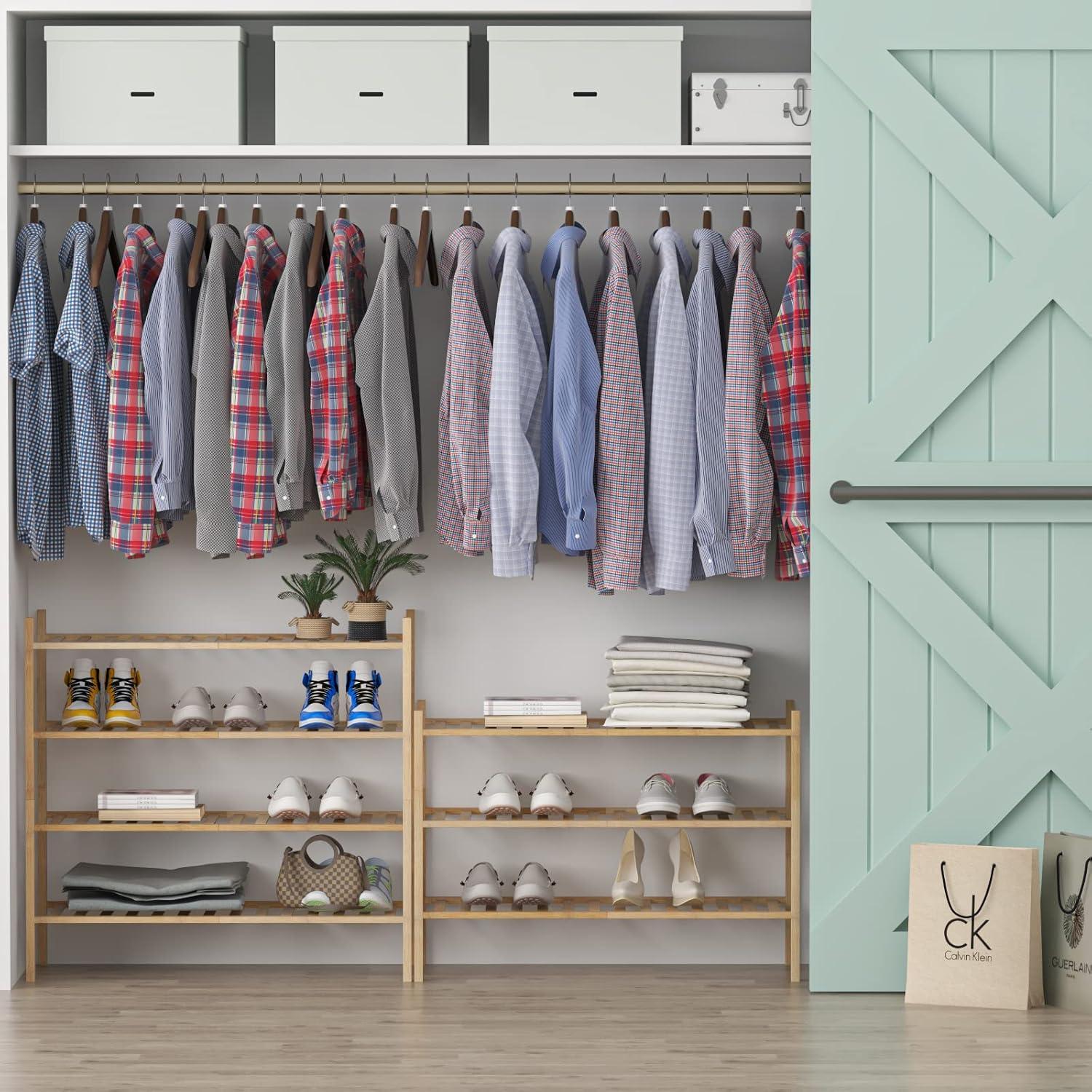 Estante para Zapatos de 3 Niveles Z&L HOUSE de Bambú