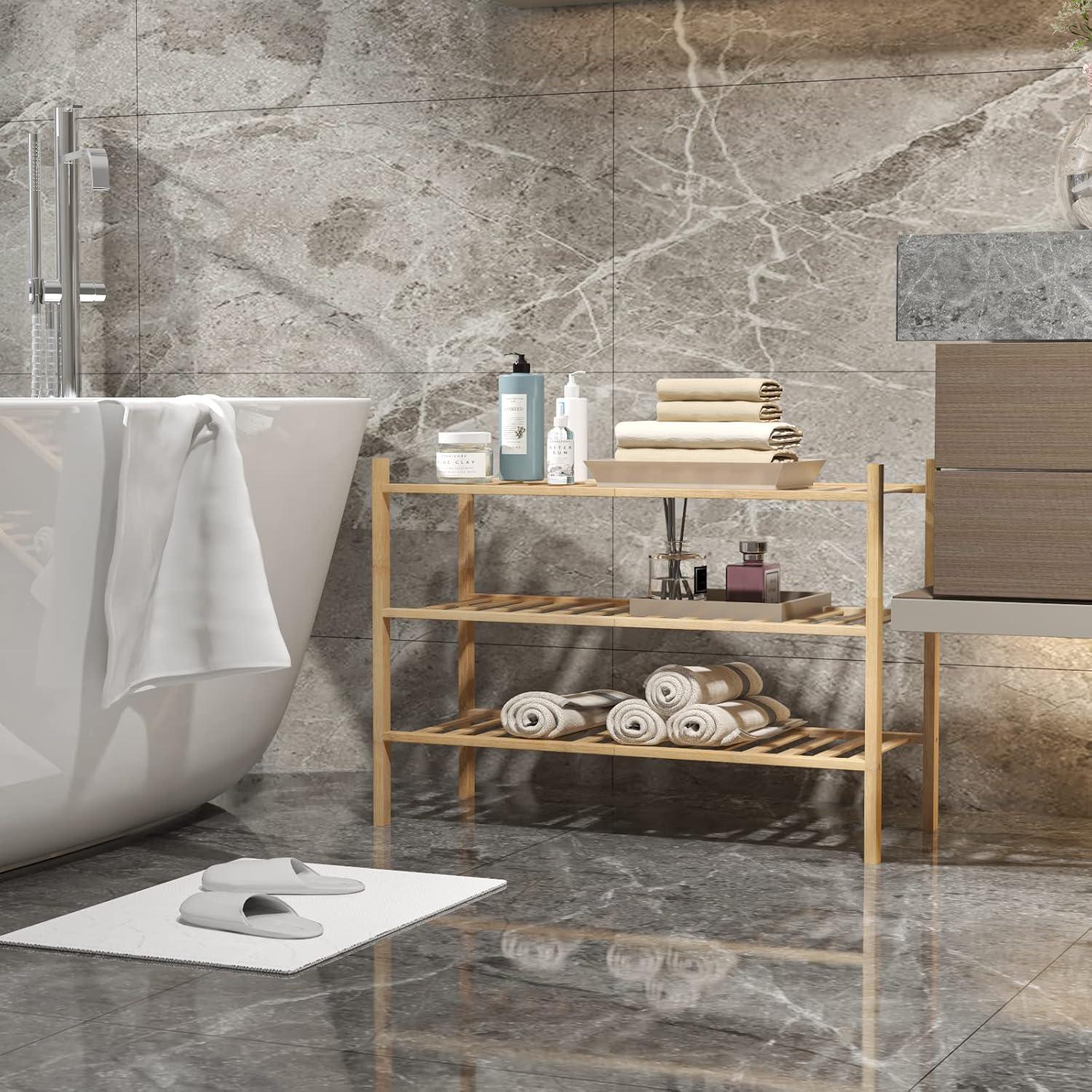 Estante para Zapatos de 3 Niveles Z&L HOUSE de Bambú