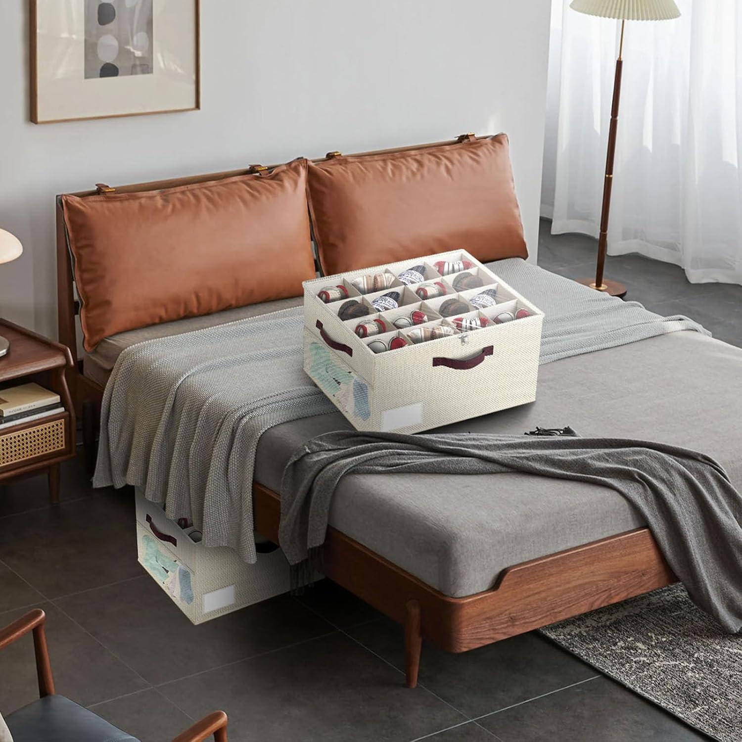 Organizador de Zapatos VERONLY Beige - 2 Cajas Plegables 32 Pares