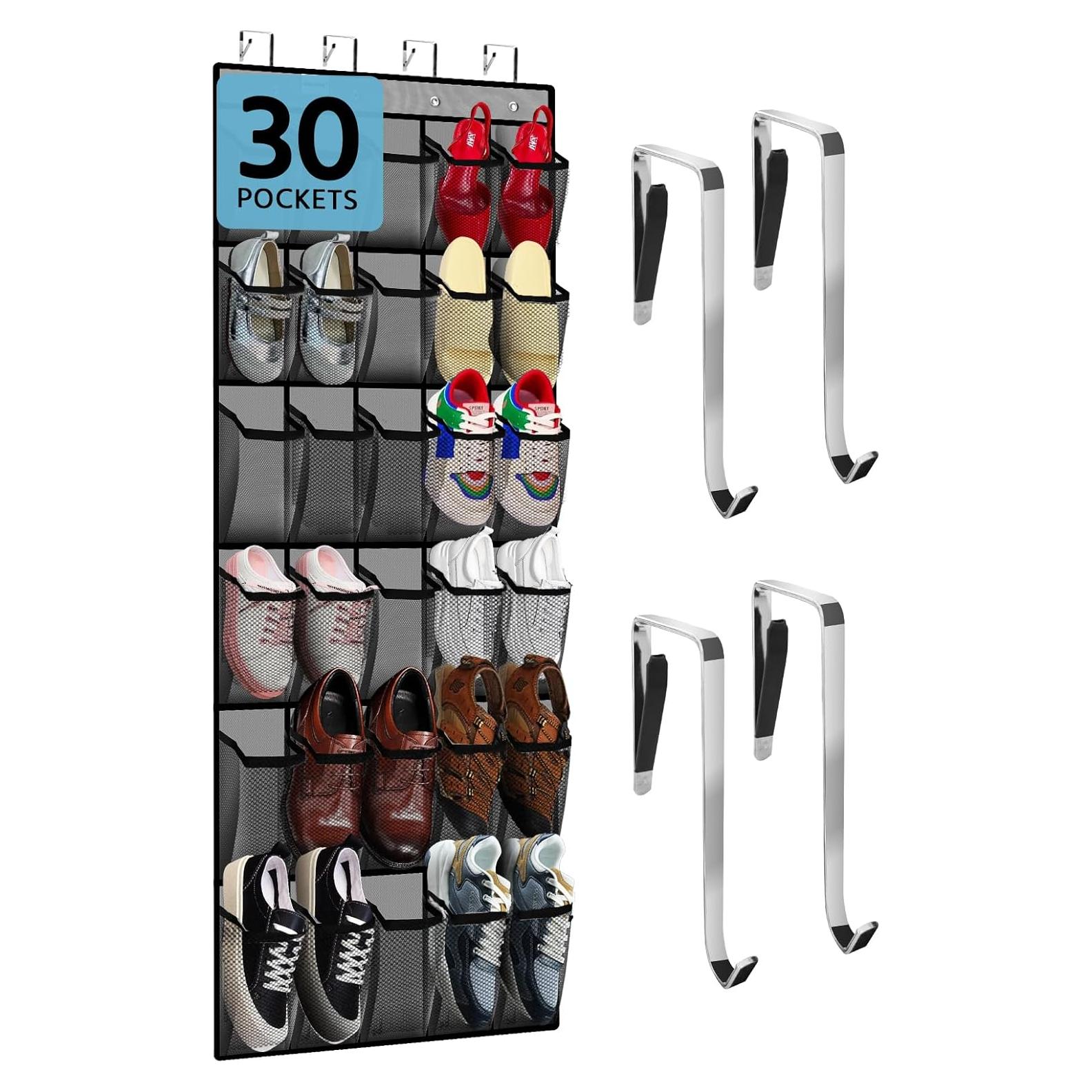 Organizador de Zapatos PAULONE Colgante 30 Bolsillos Gris