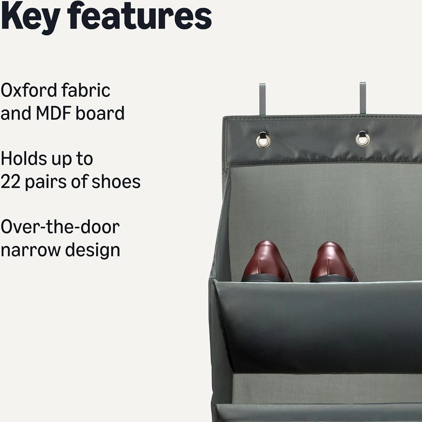 Organizador de Zapatos sobre la Puerta Amazon Basics 8 Niveles