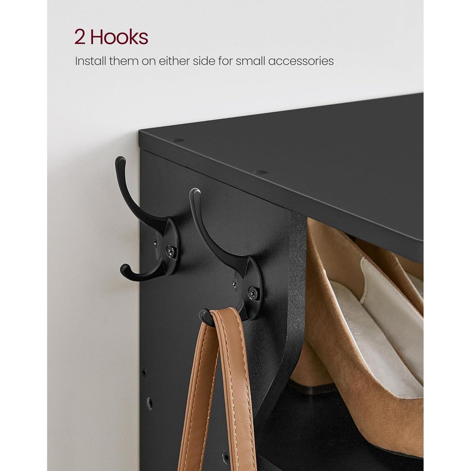 Estante Vertical para Zapatos VASAGLE 7 Niveles Negro