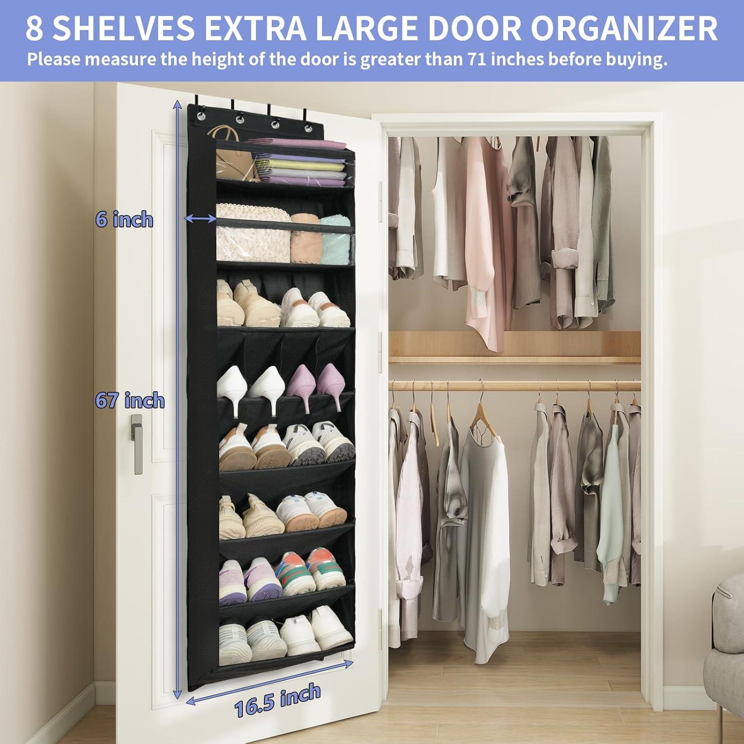 Organizador de Zapatos Colgante FENTEC 8 Estantes Negro 172.7 cm