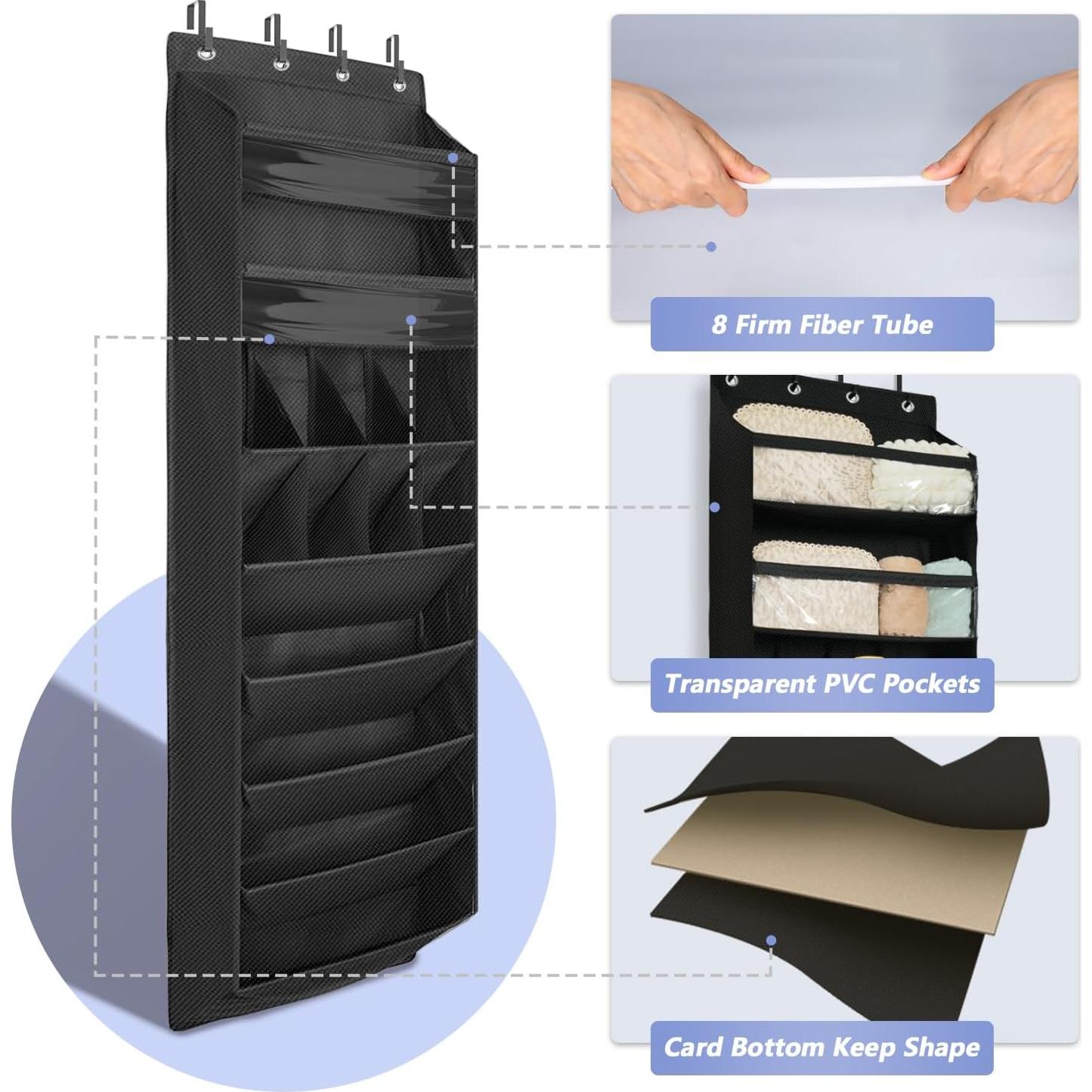 Organizador de Zapatos Colgante FENTEC 8 Estantes Negro 172.7 cm