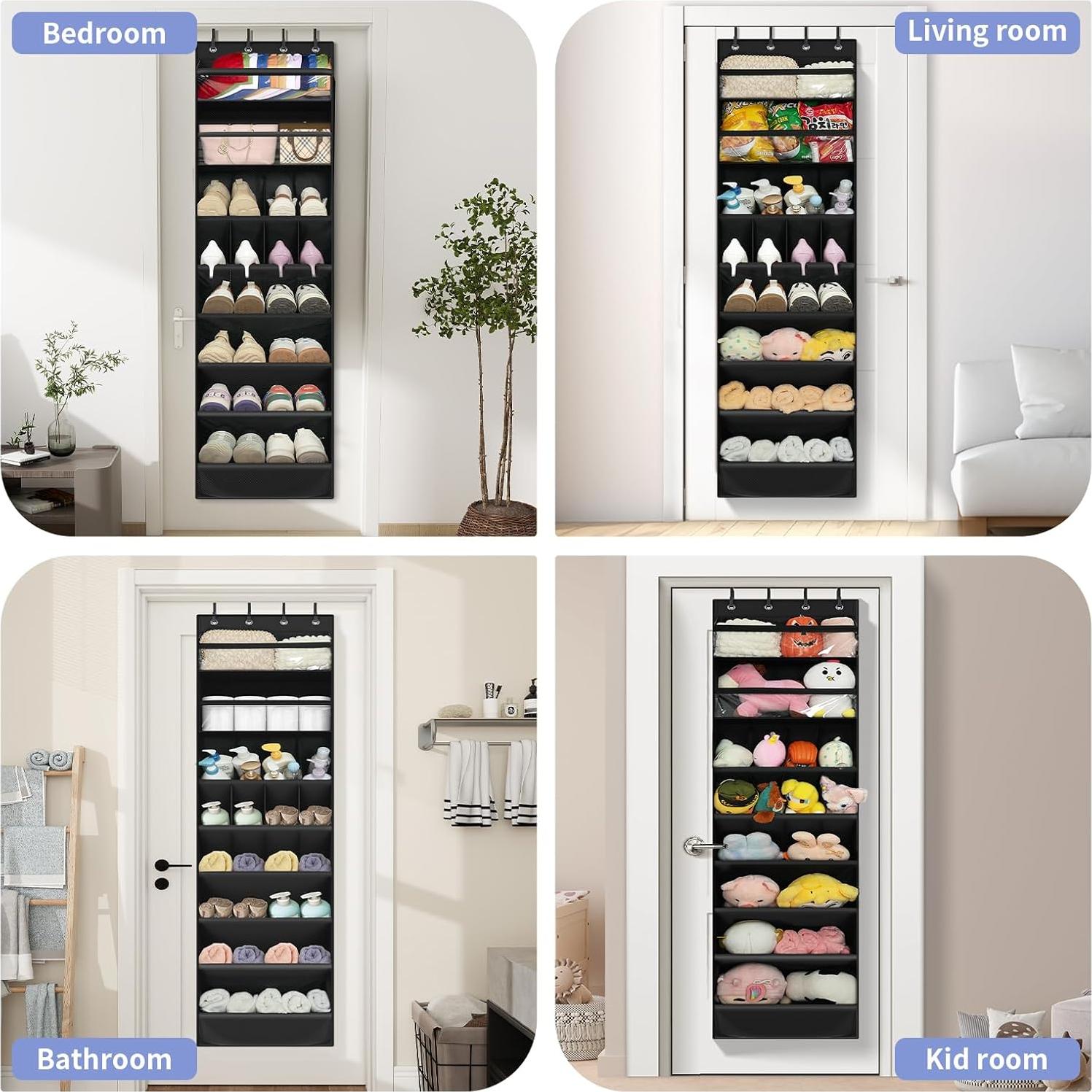 Organizador de Zapatos Colgante FENTEC 8 Estantes Negro 172.7 cm