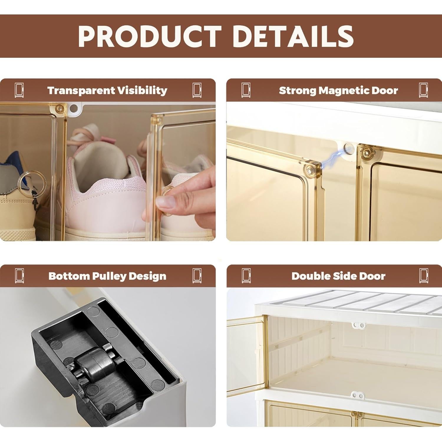 Estante de Zapatos Plegable Lacusmall 9 Niveles 18 Pares Blanco