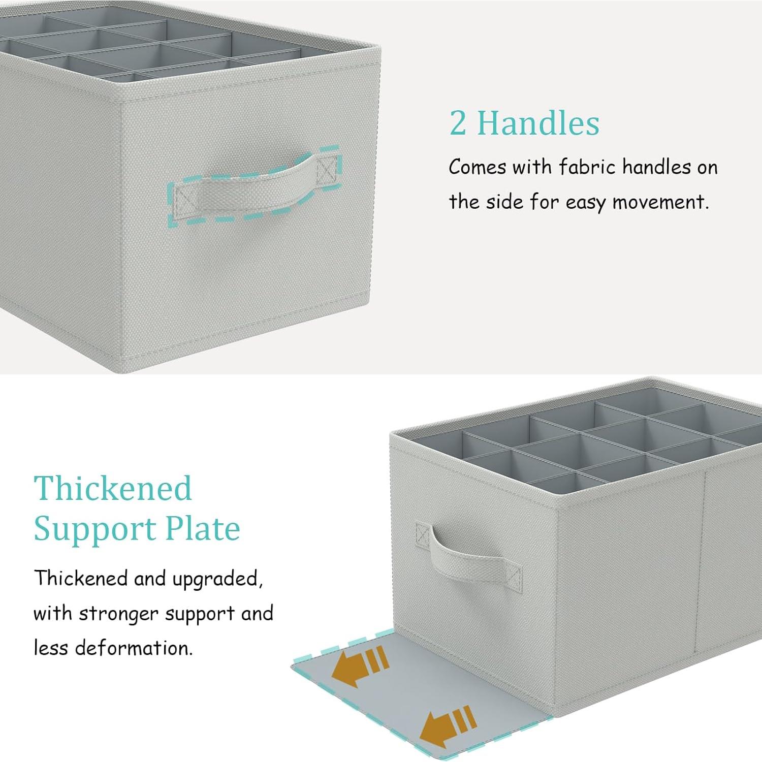 Organizador de Zapatos Plegable GUOHNHE 2 Paquetes 42x32x26cm Gris