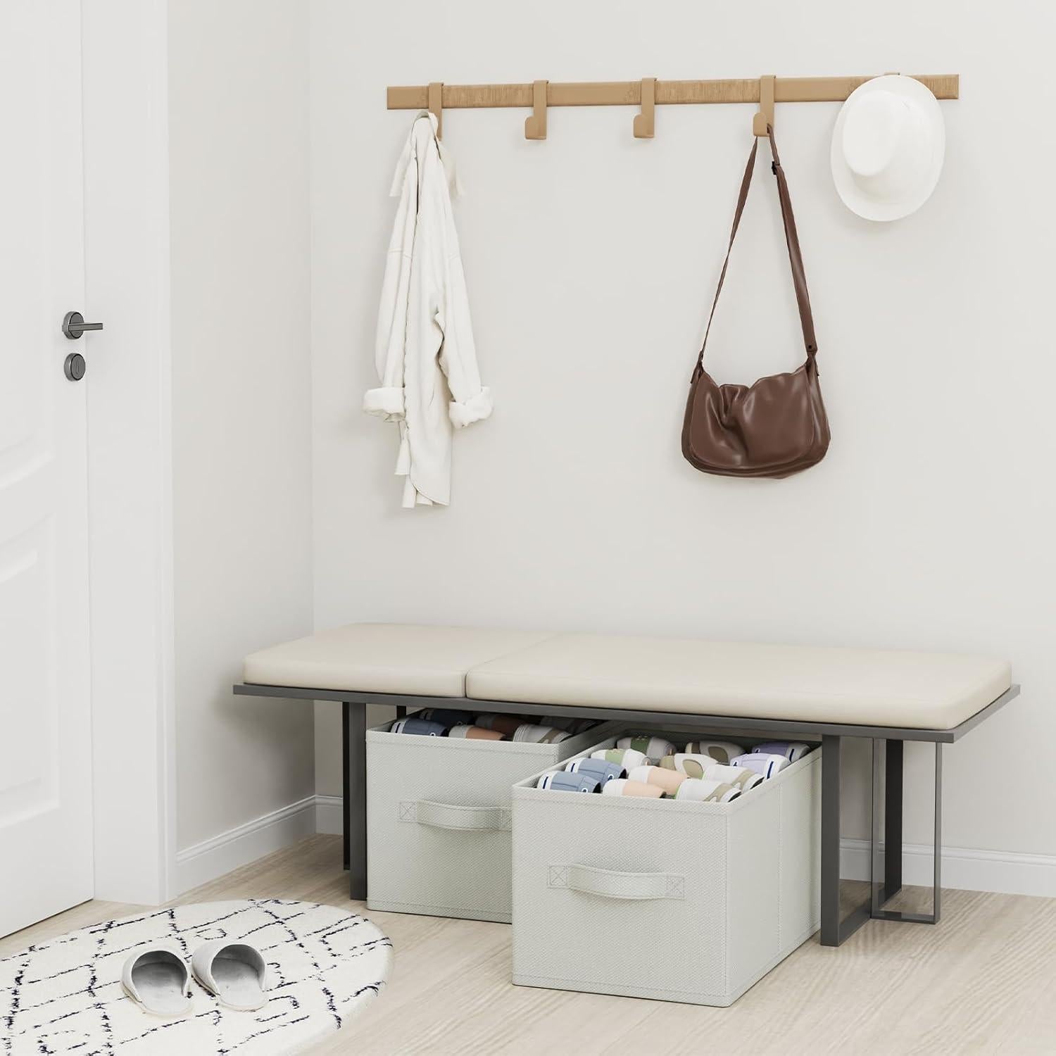 Organizador de Zapatos Plegable GUOHNHE 2 Paquetes 42x32x26cm Gris