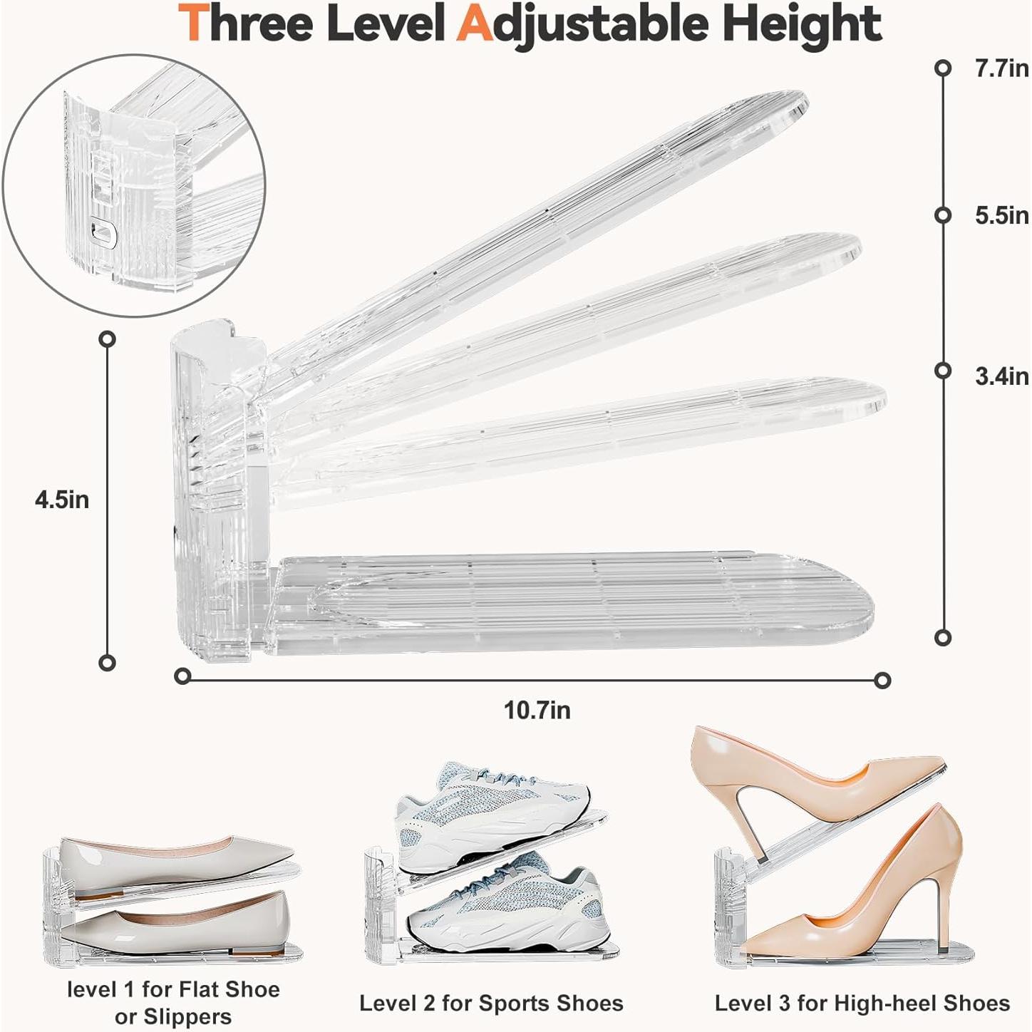 Organizador de Zapatos Neprock 20 Paquete Ajustable 3 Niveles