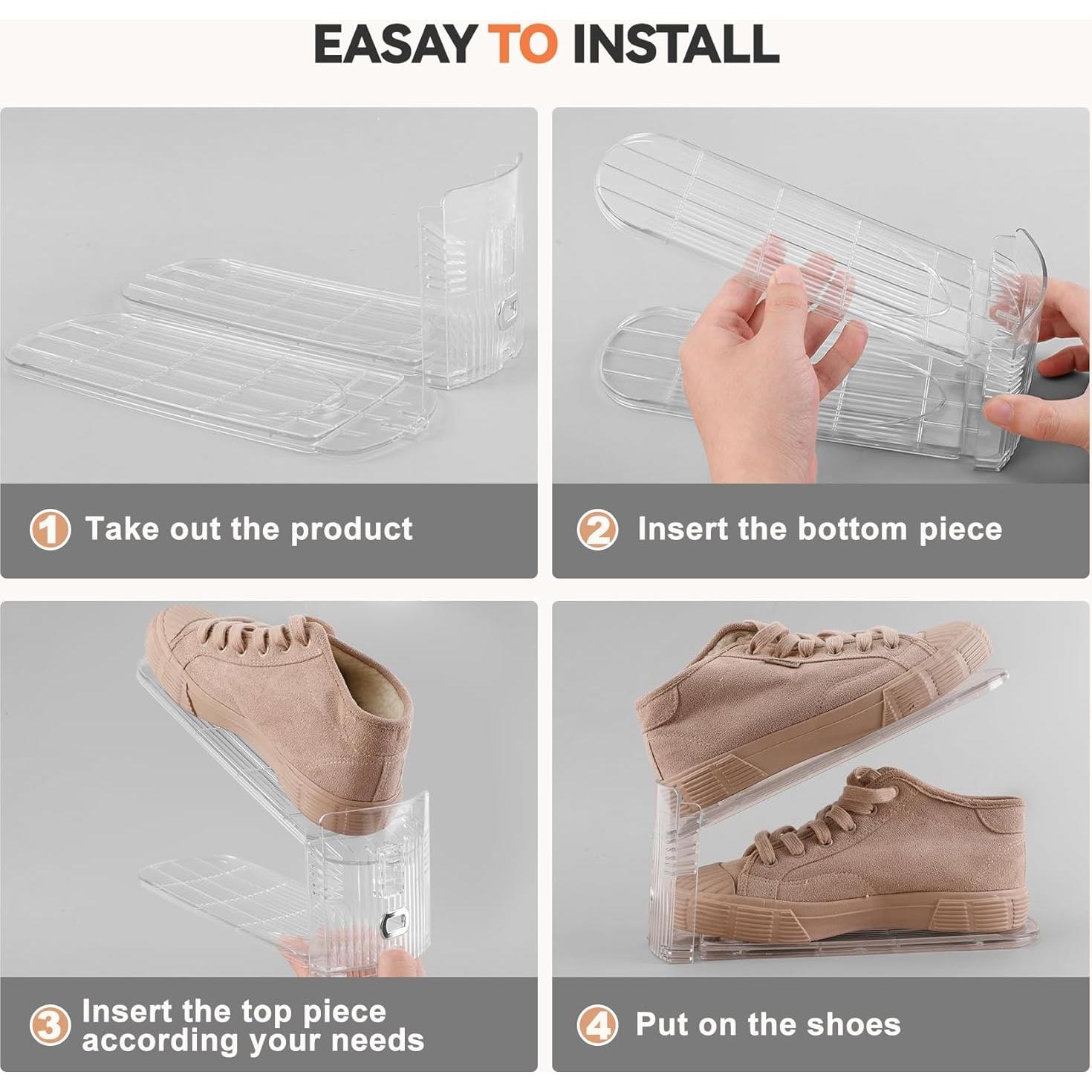 Organizador de Zapatos Neprock 20 Paquete Ajustable 3 Niveles