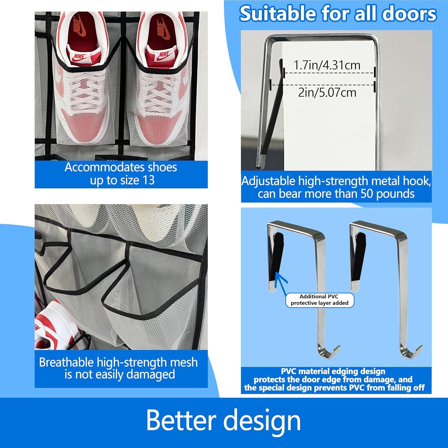 Organizador de Zapatos sobre la Puerta Zebricolo 35 Bolsillos