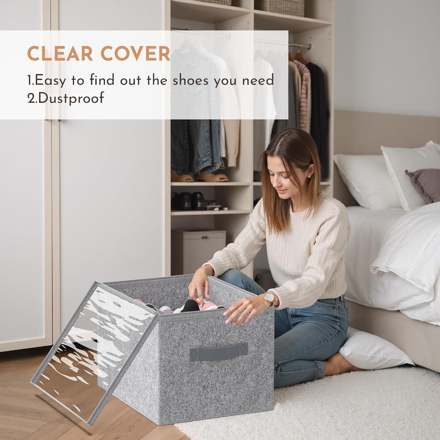 Organizador de Zapatos Ajustable PENGLONG 32 Pares Fieltro Negro