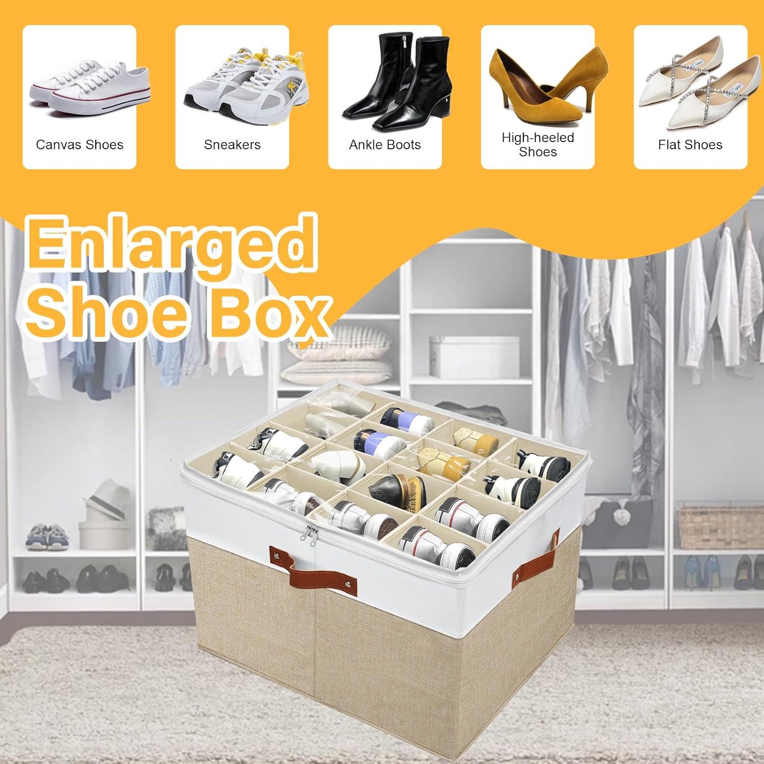 Organizador de Zapatos Apilable storasier Marrón 53x42x33cm