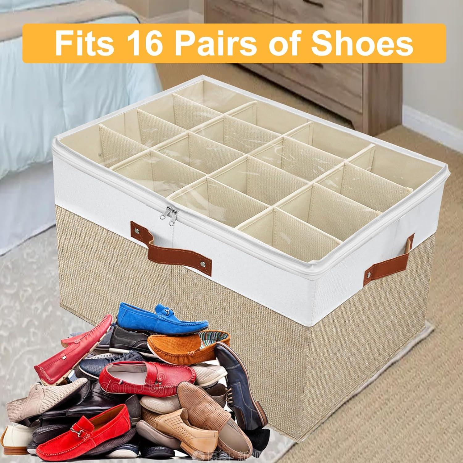 Organizador de Zapatos Apilable storasier Marrón 53x42x33cm