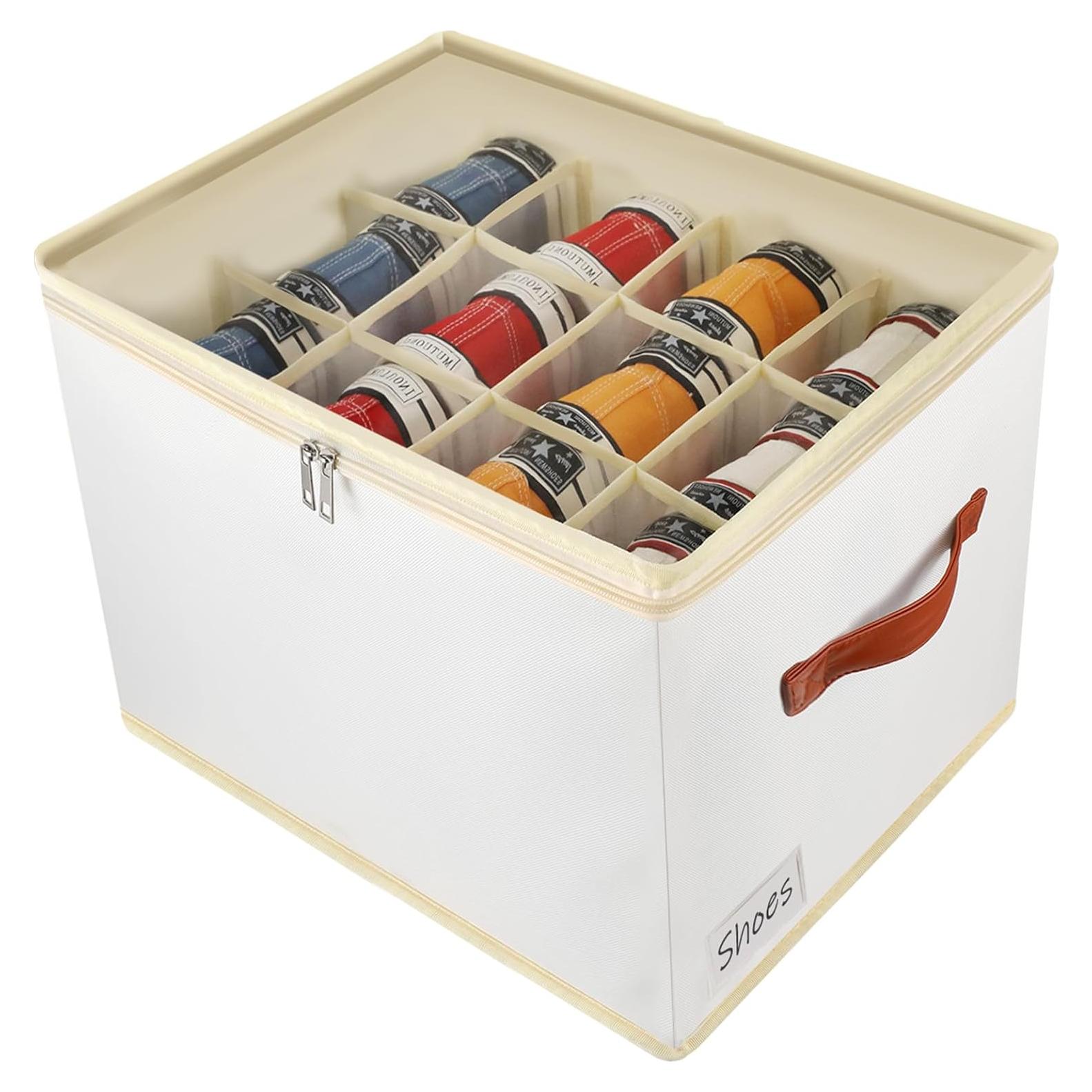 Organizador de Zapatos Patinao Blanco Apilable 43x32x31cm