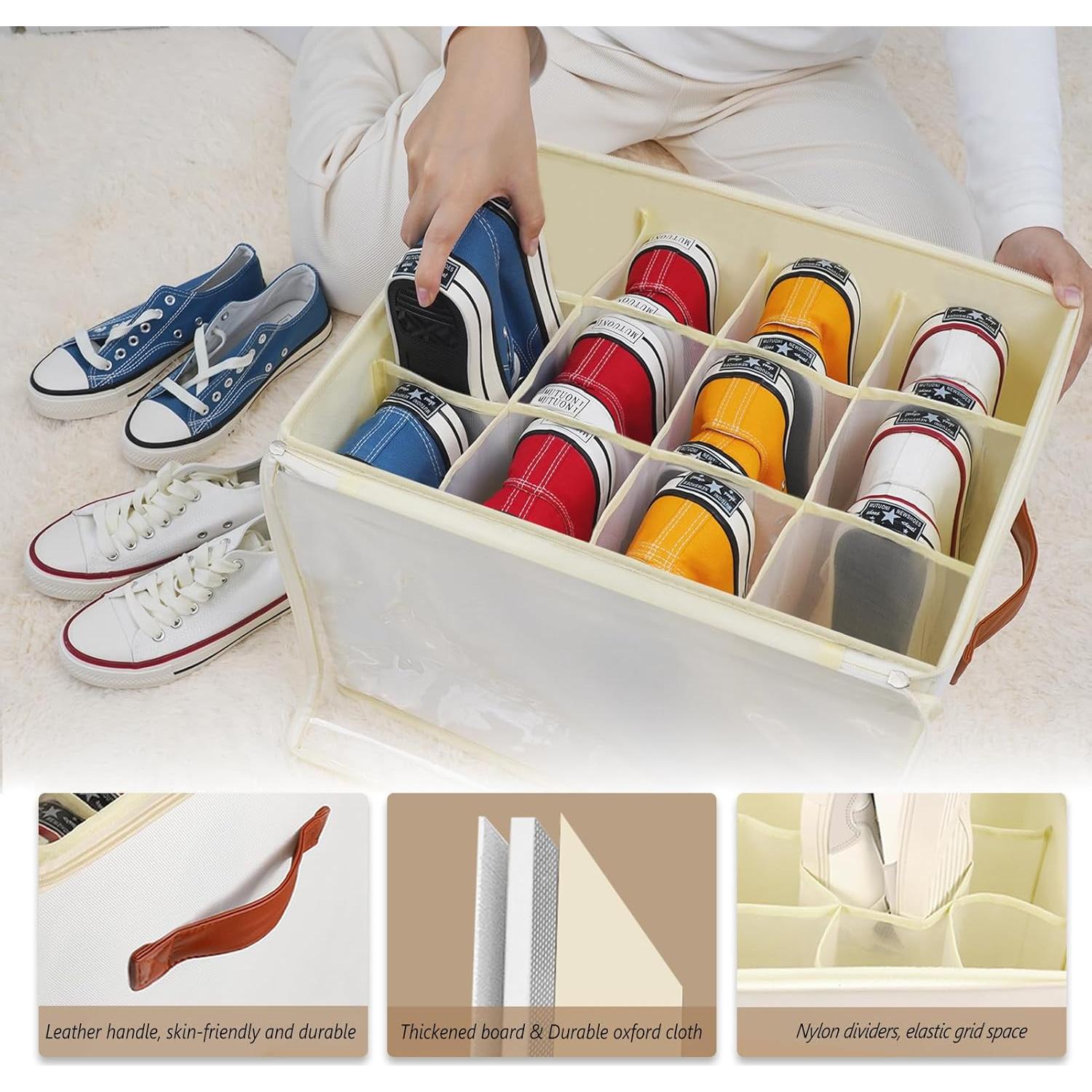 Organizador de Zapatos Patinao Blanco Apilable 43x32x31cm