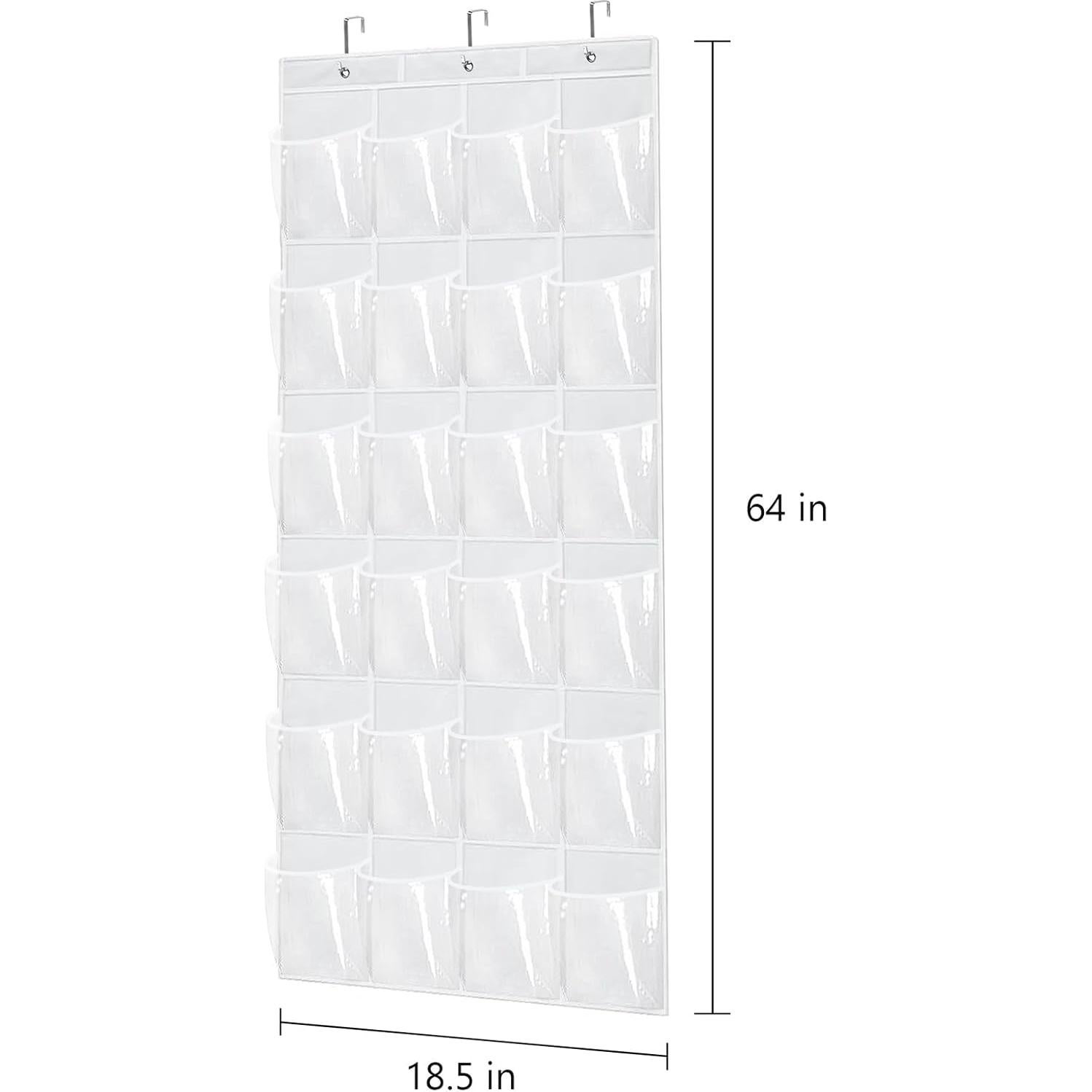 Organizador de Zapatos sobre la Puerta Bofoho Blanco 24 Bolsillos