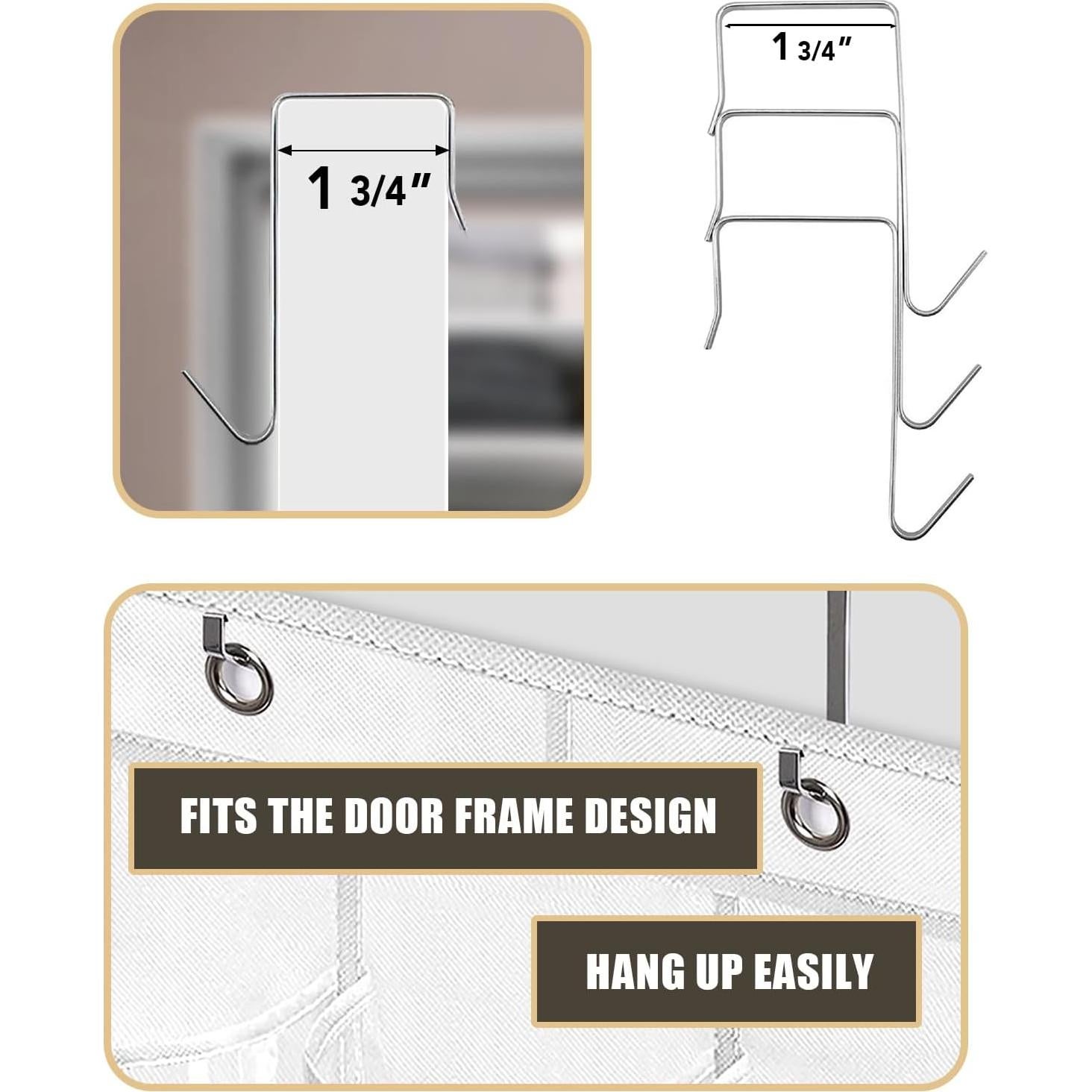 Organizador de Zapatos sobre la Puerta Bofoho Blanco 24 Bolsillos