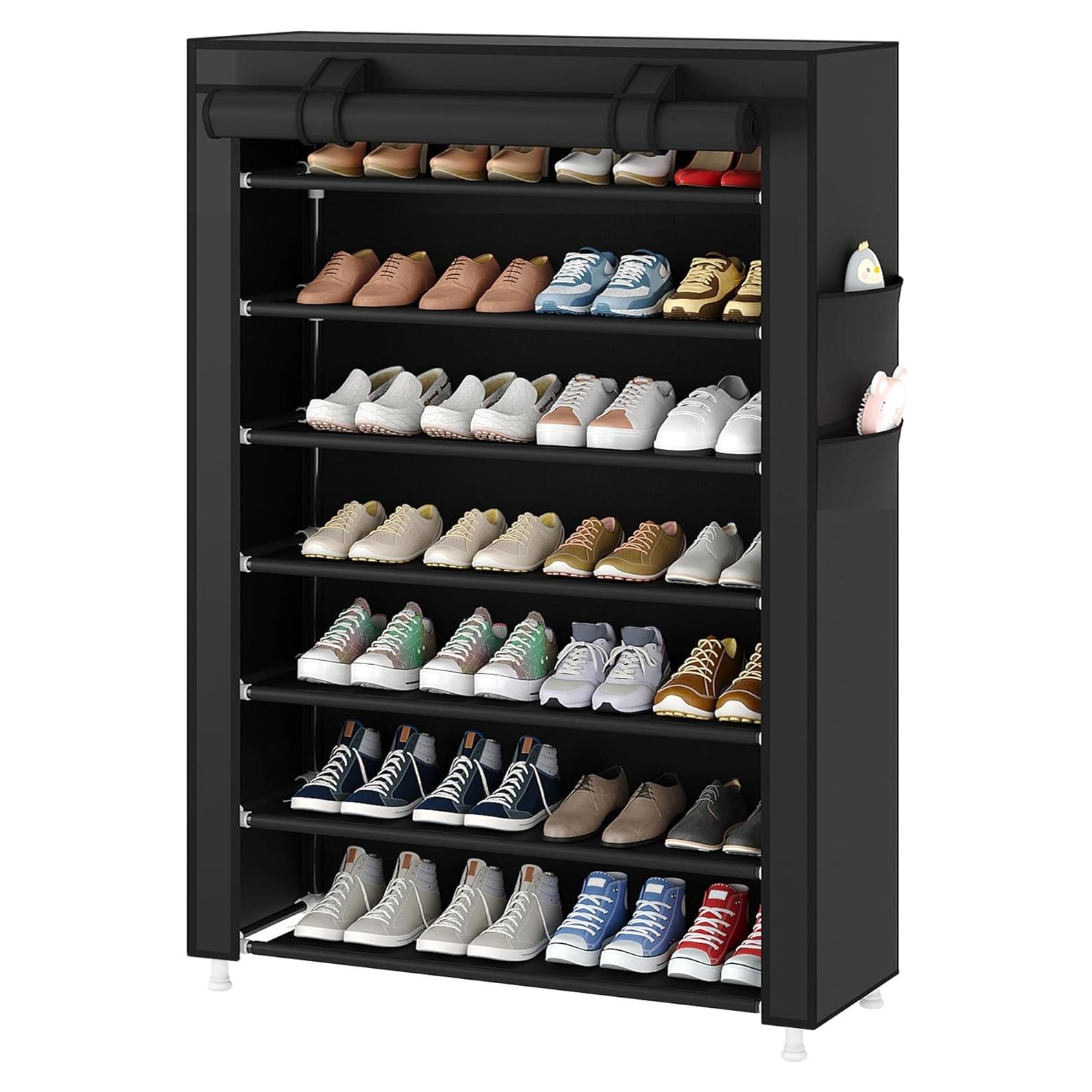 Estante Organizador de Zapatos 7 Niveles Laiensia Negro