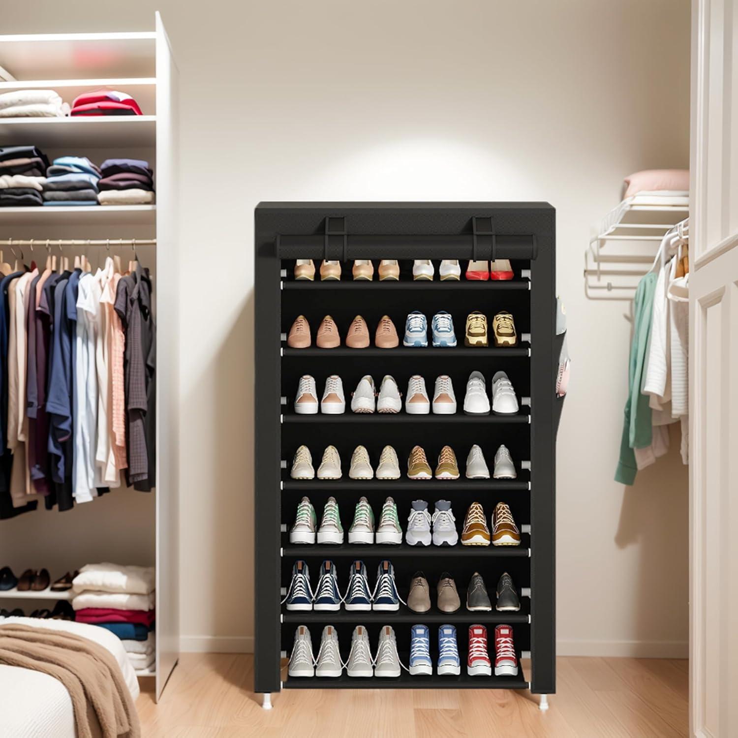 Estante Organizador de Zapatos 7 Niveles Laiensia Negro