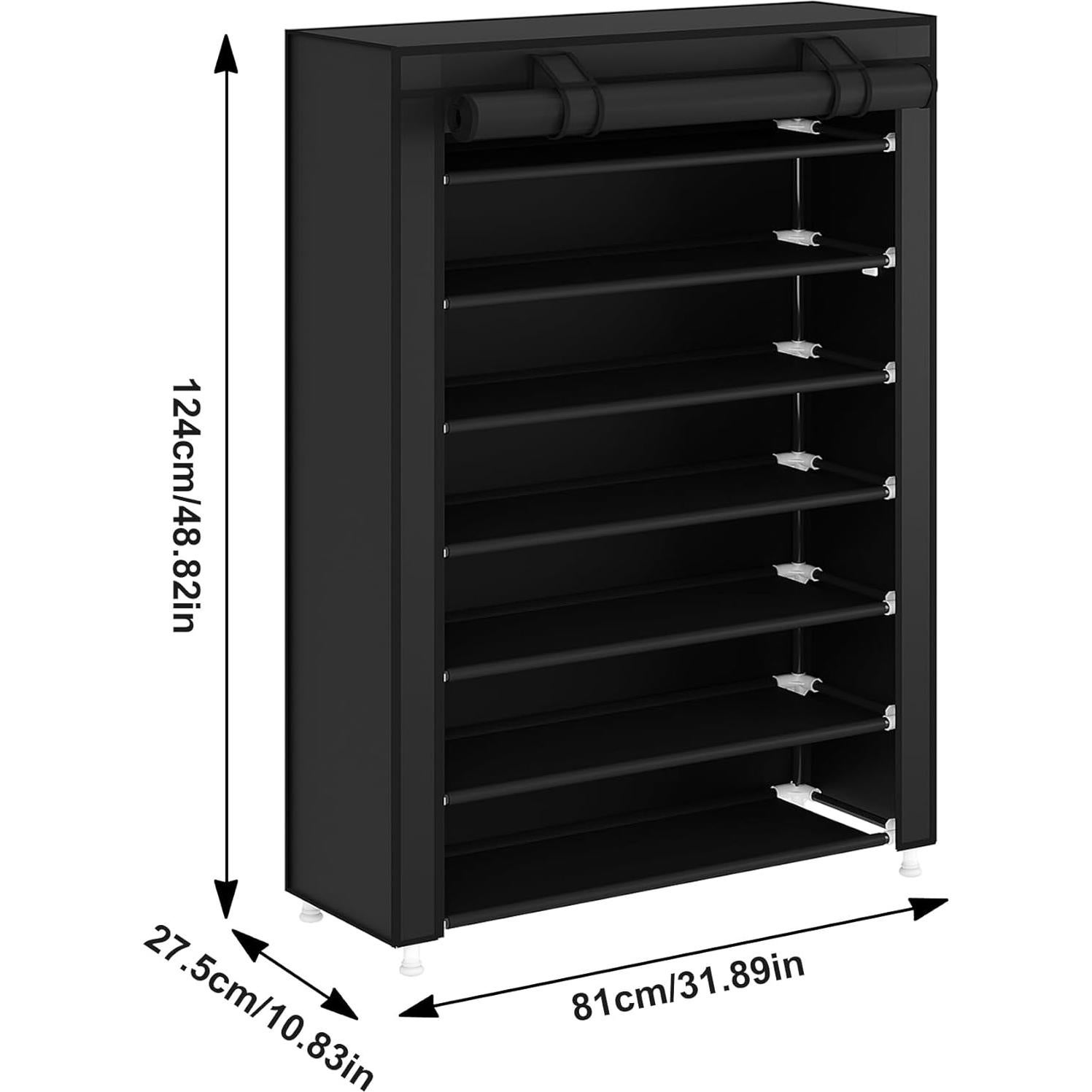 Estante Organizador de Zapatos 7 Niveles Laiensia Negro