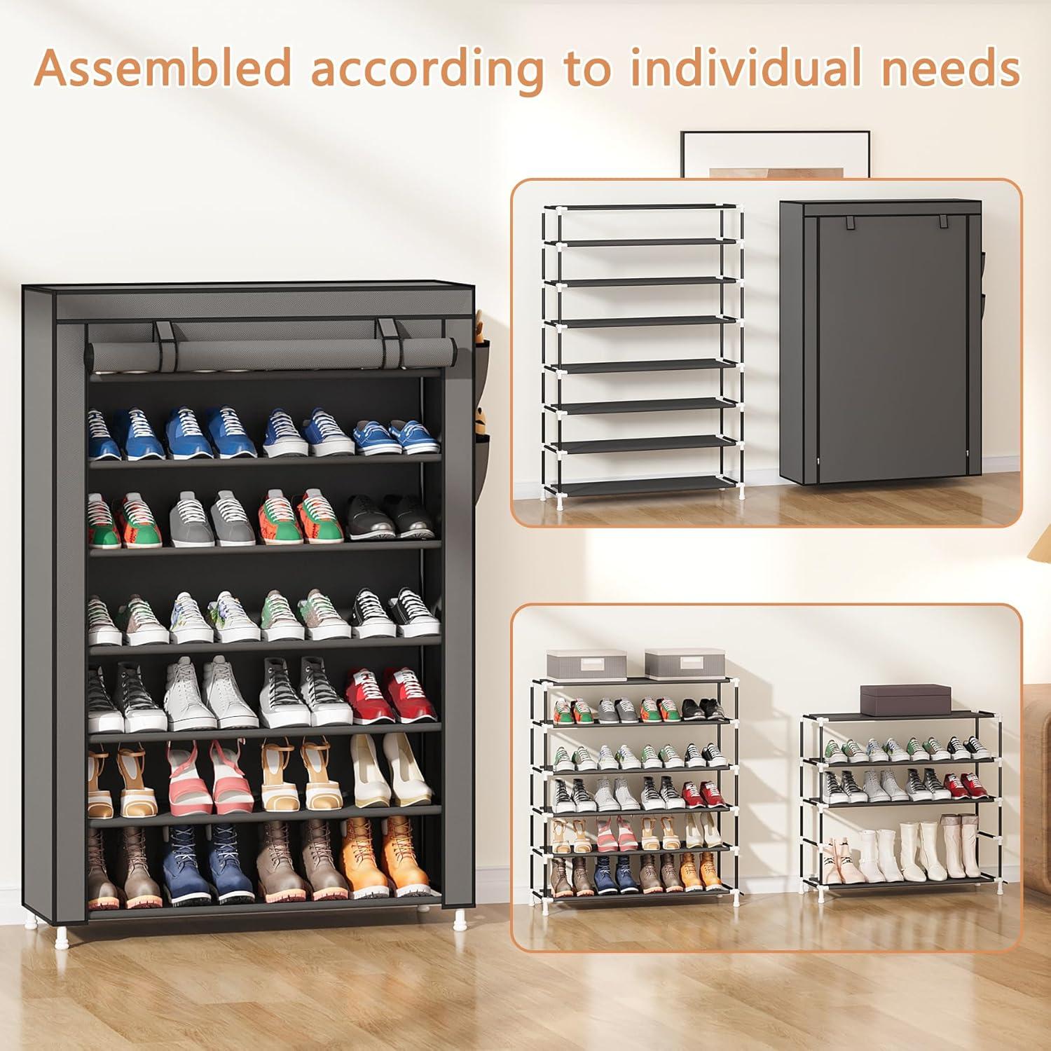 Estante Organizador de Zapatos 7 Niveles Laiensia Negro