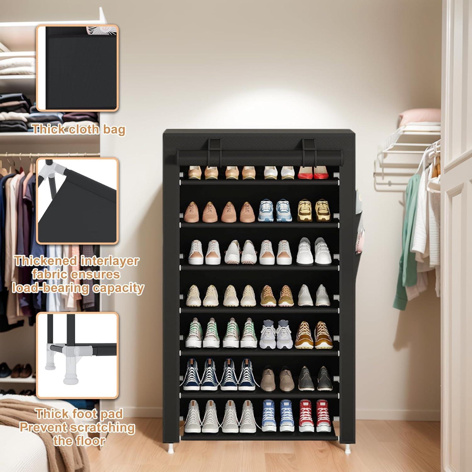 Estante Organizador de Zapatos 7 Niveles Laiensia Negro